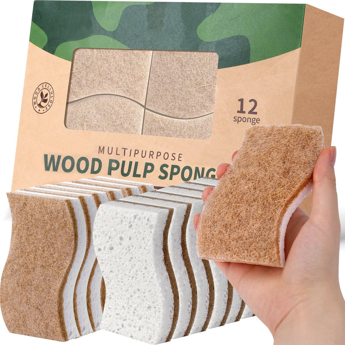 12Pack Natural Kitchen Sponge (12 Count)
