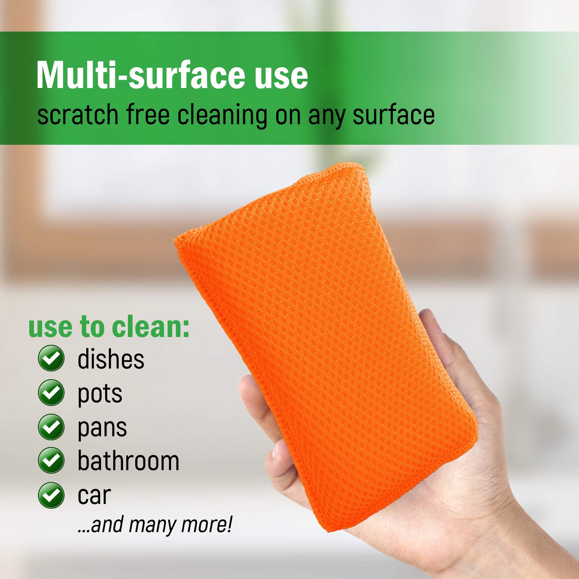 Commercial Miracle Microfiber Kitchen Sponge by Scrub (6 Count)