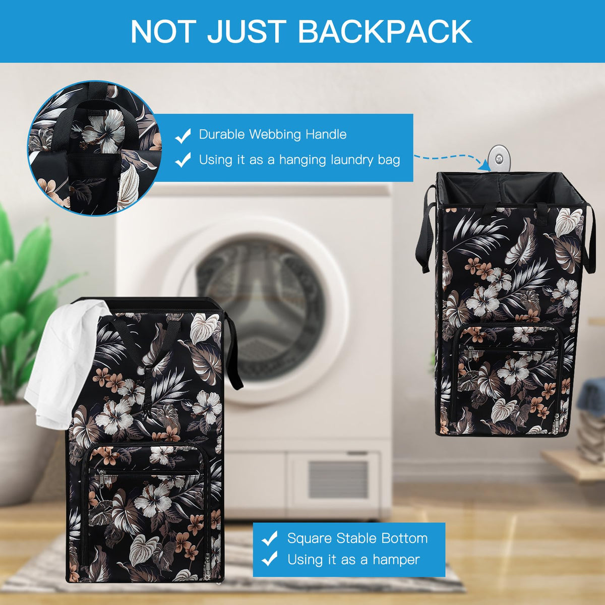 Laundry Backpack Bag for College Students Dorm Room Essentials