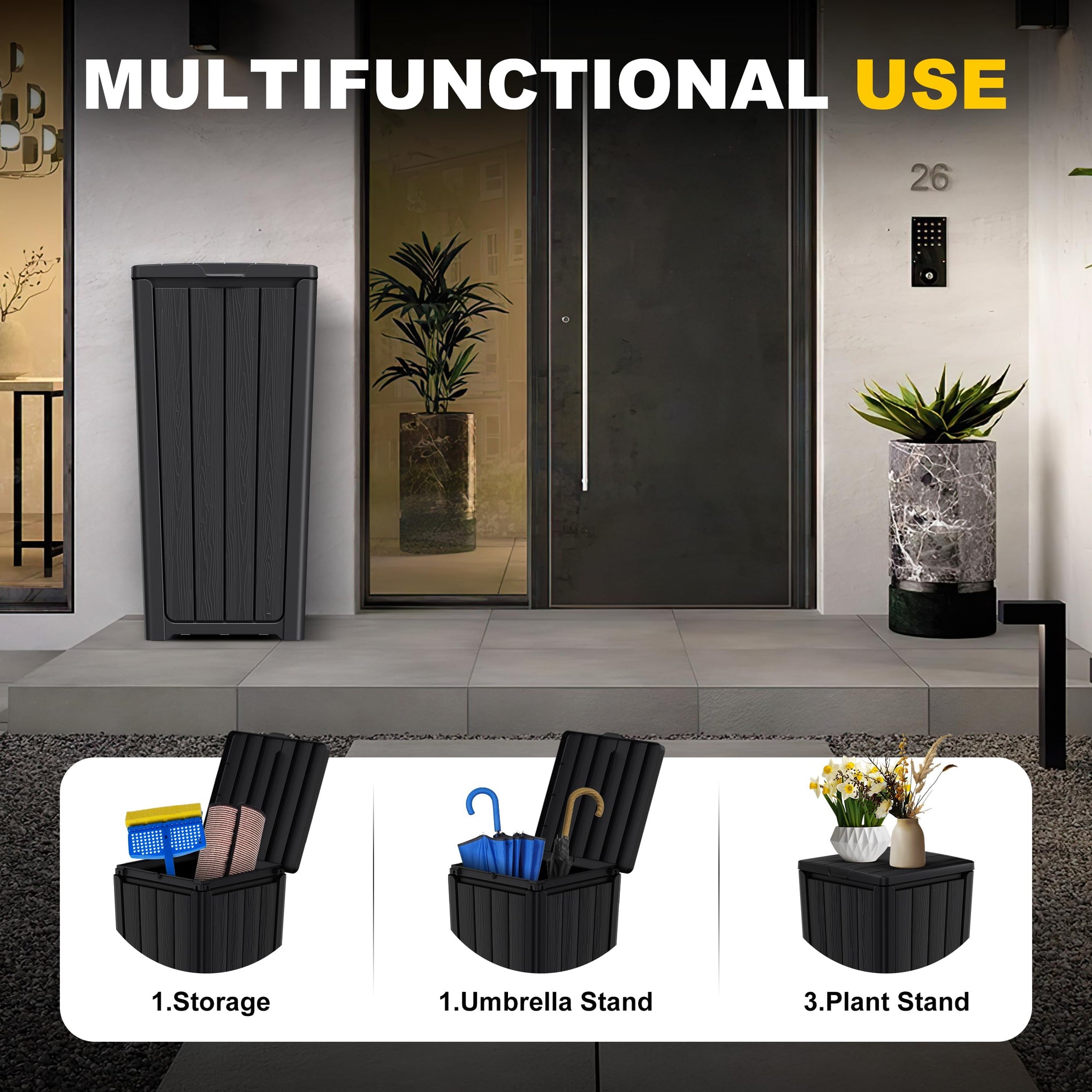 32 Gallon Outdoor Trash Can with Lid
