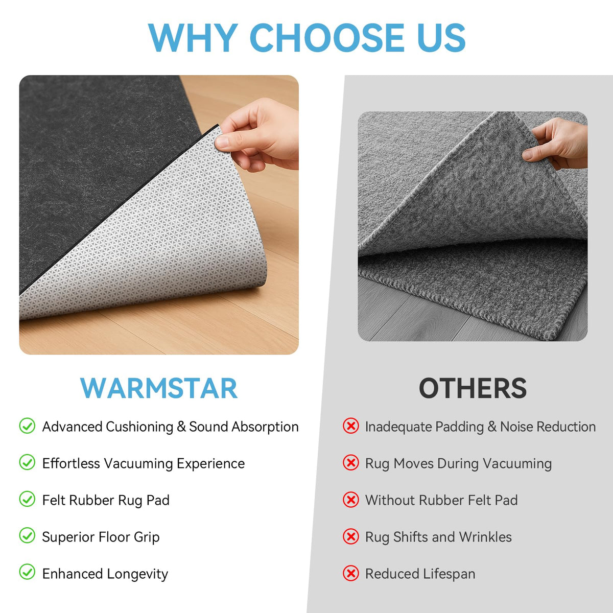 4x6 FT Non Slip Rug Pad