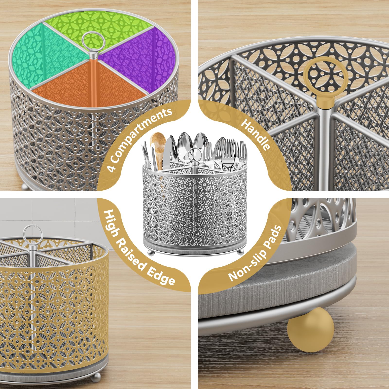 360° Rotating Kitchen Utensil Holder