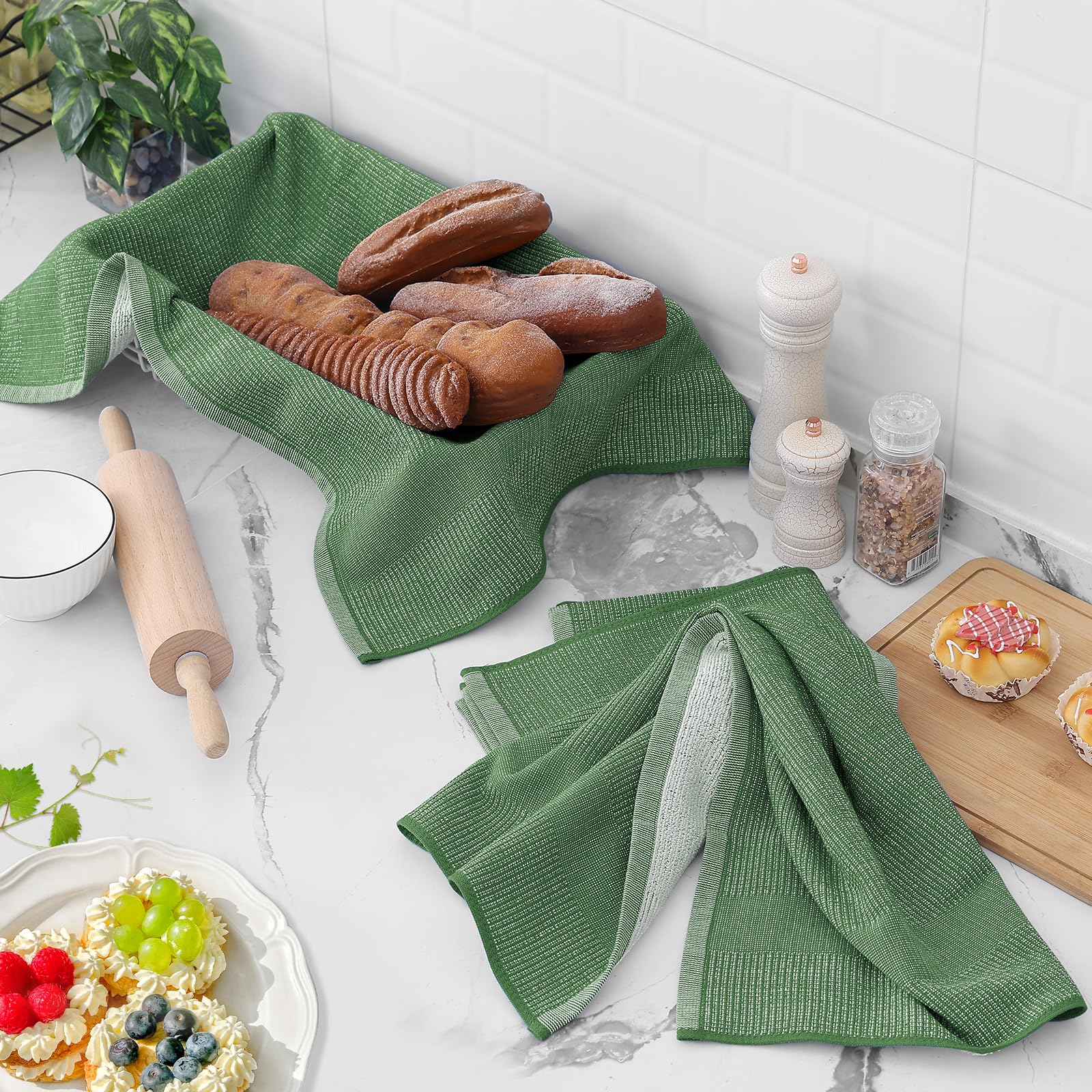 380 GSM Cotton Premium Kitchen Towels 6 Pack (6 Count)