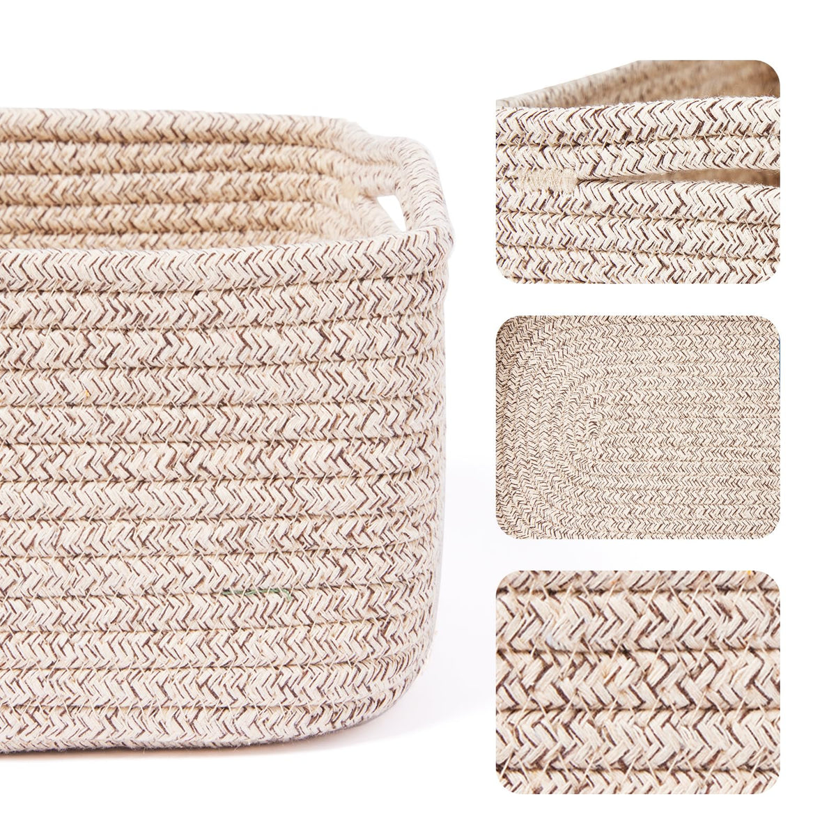 Small Storage Baskets for Organizing (3 Count)