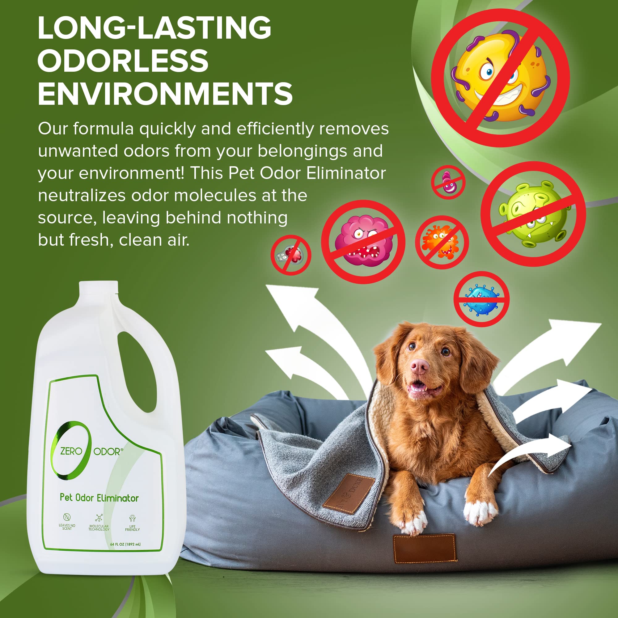 Pet Odor Eliminator Refill for Dog & Cat Urine (64 Fl Oz)