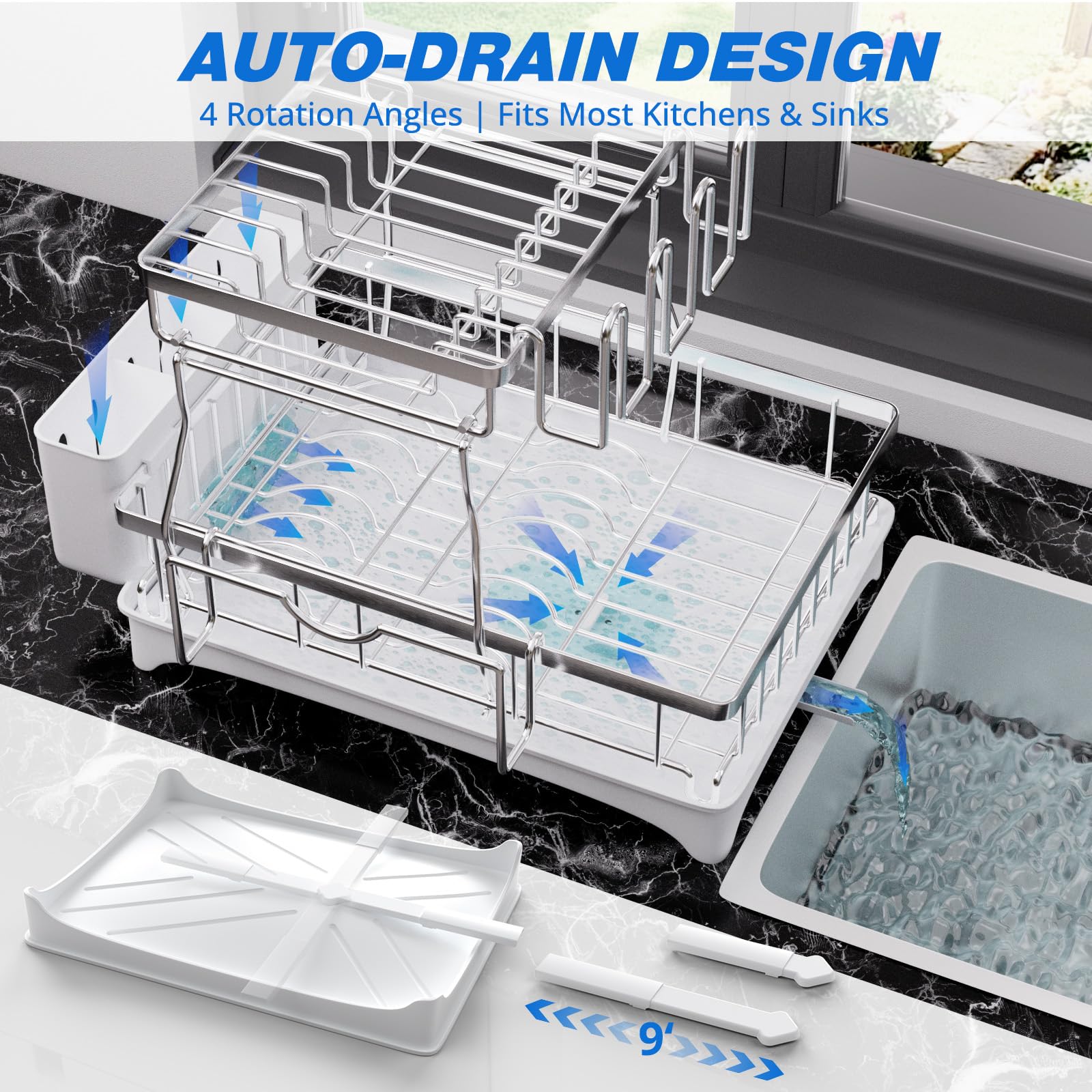 2 Tier Dish Drying Rack