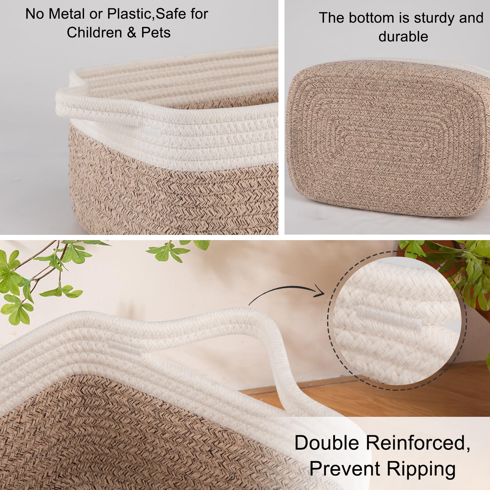 3 Pack Storage Baskets for Organizing