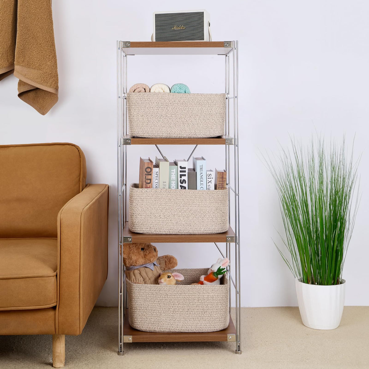 Large Storage Baskets for Organizing (4 Count)