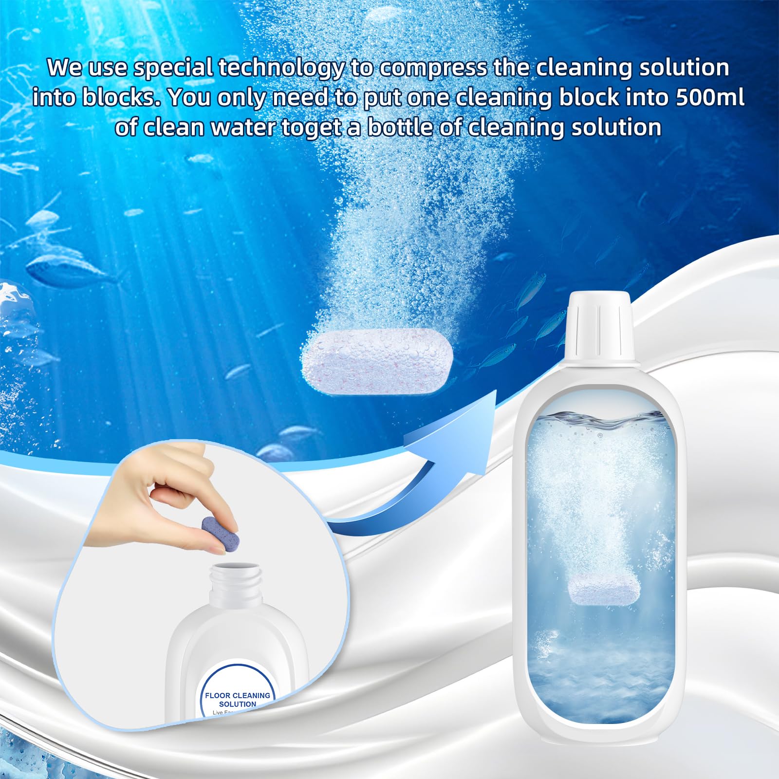 10 Bottles Compatible with Tineco Cleaning Solution Pet 500ml Per Bottle Lavender Scents Floor Cleaner Compatible with All Robot Vacuums with Mopping and Cordless Wet (169 Ounce)