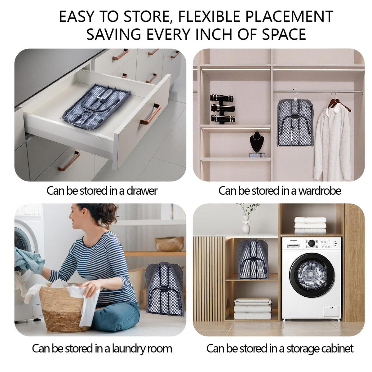 Metal Foldable Tabletop Ironing Board with Iron Rest