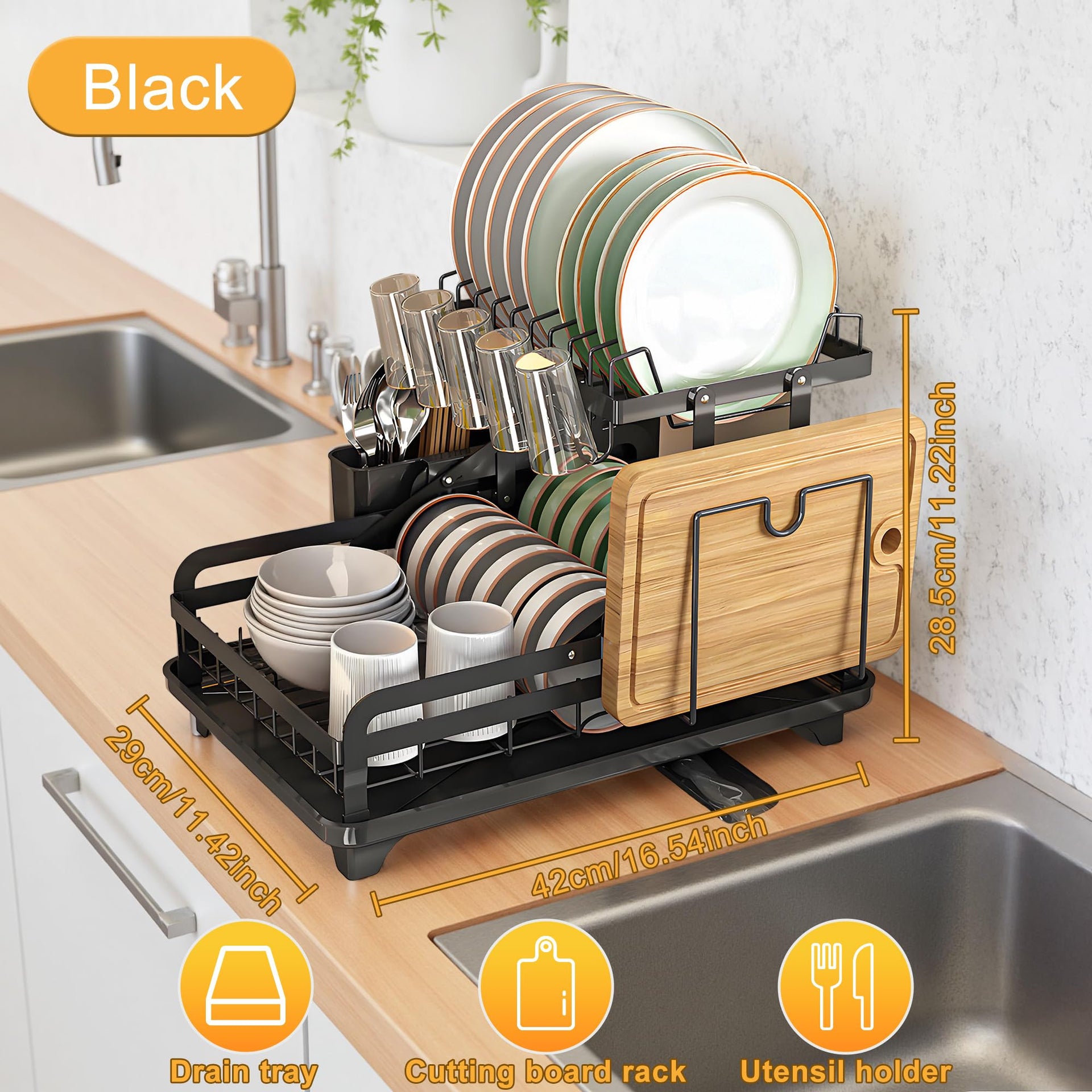 2 Tier Dish Drying Rack