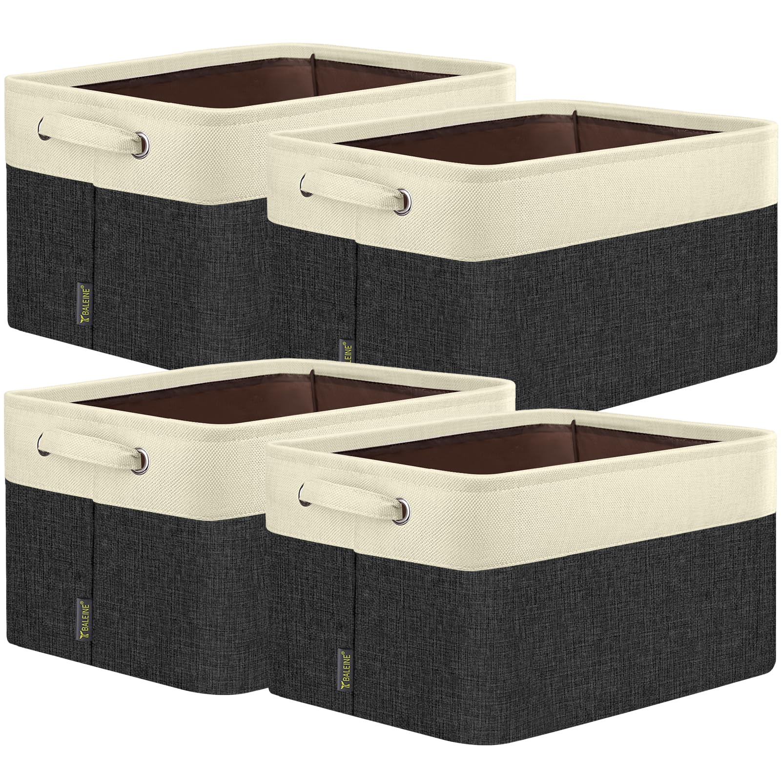 4 Pack Fabric Closet Storage Bins for Shelves (4 Count)