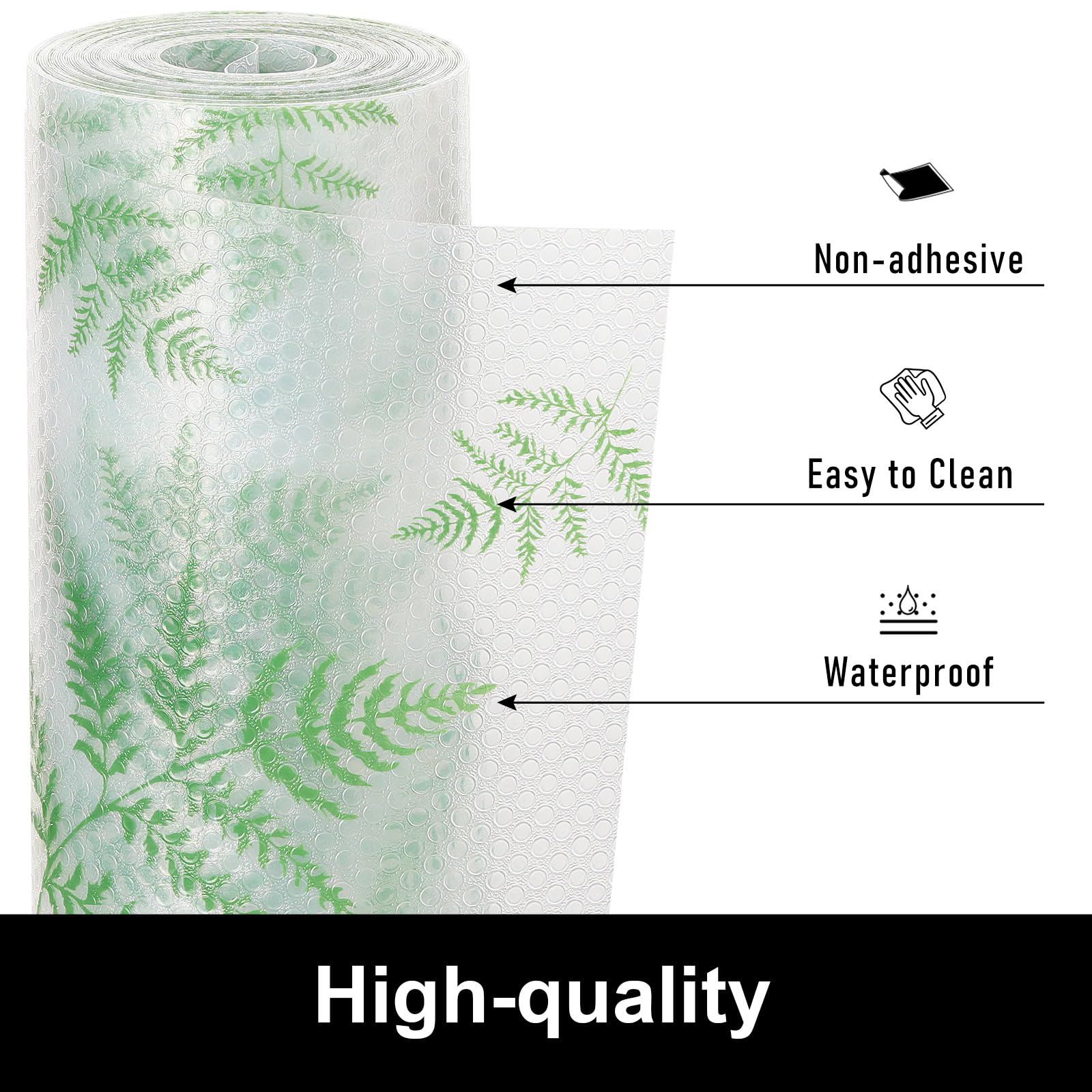 Fridge Liners Shelf Liner for Kitchen Cabinets Refrigerator Liners Waterproof & Oil (424.8 sq inches)