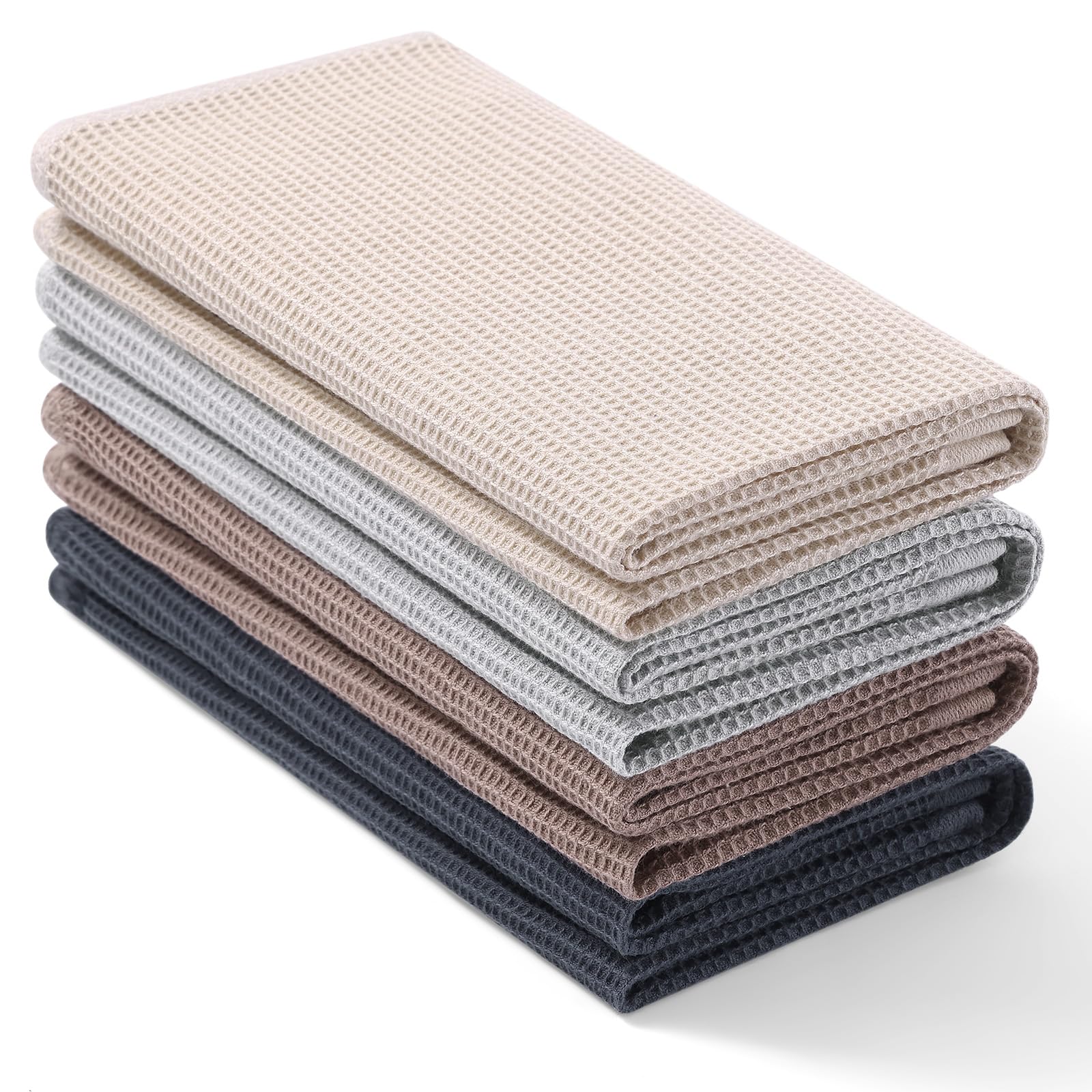 100% Cotton Waffle Weave Kitchen Towels (4 Count)