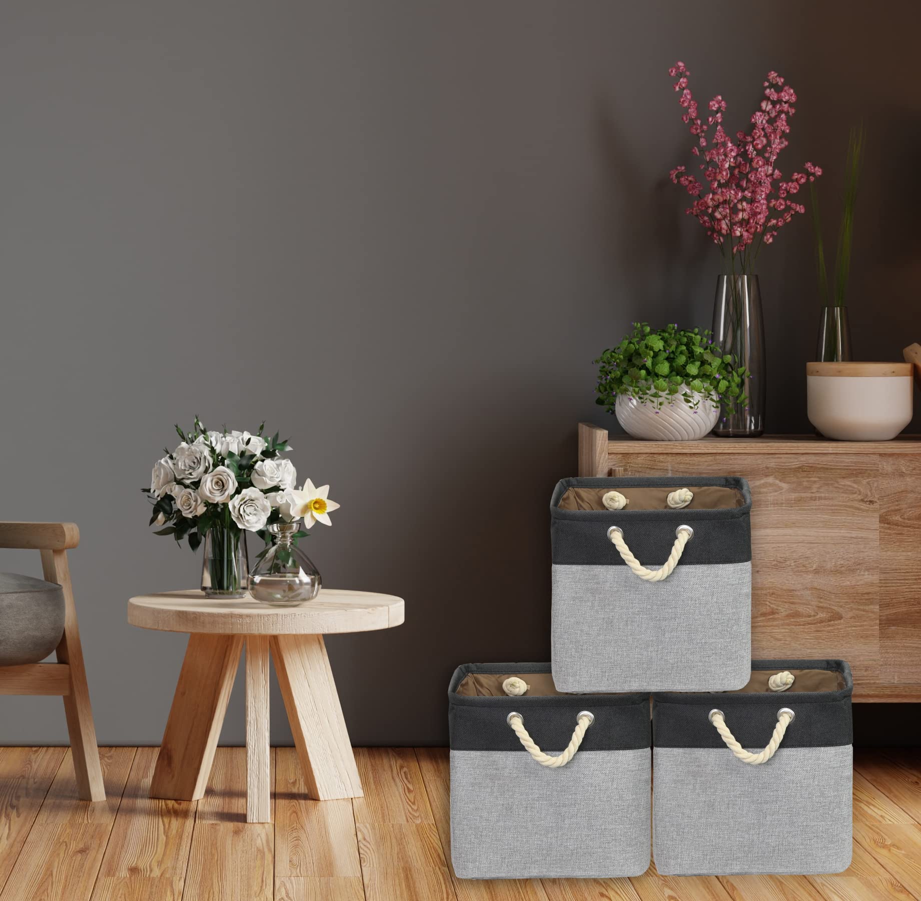 13" x 13" Large Fabric Storage Cubes (3 Count)