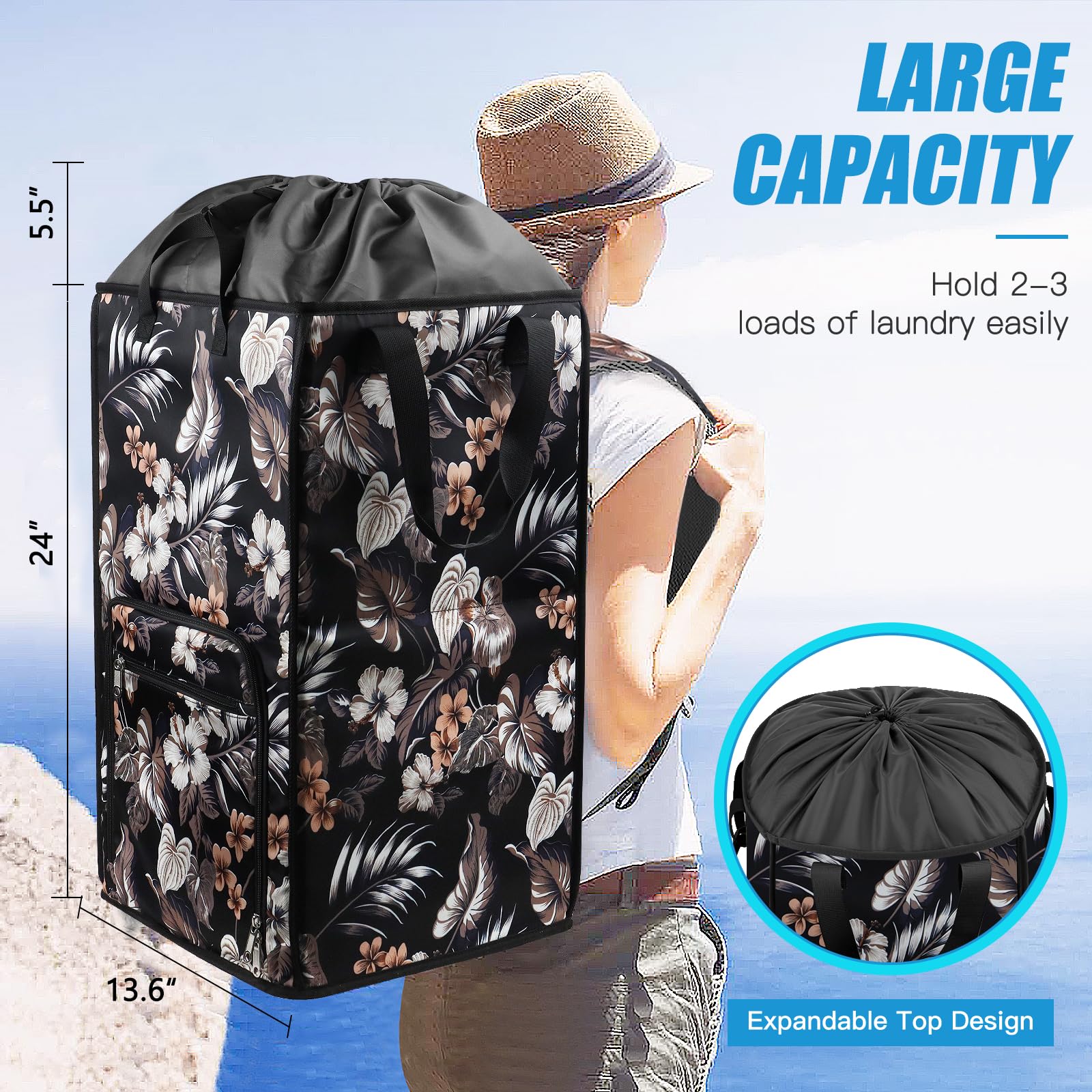 Laundry Backpack Bag for College Students Dorm Room Essentials