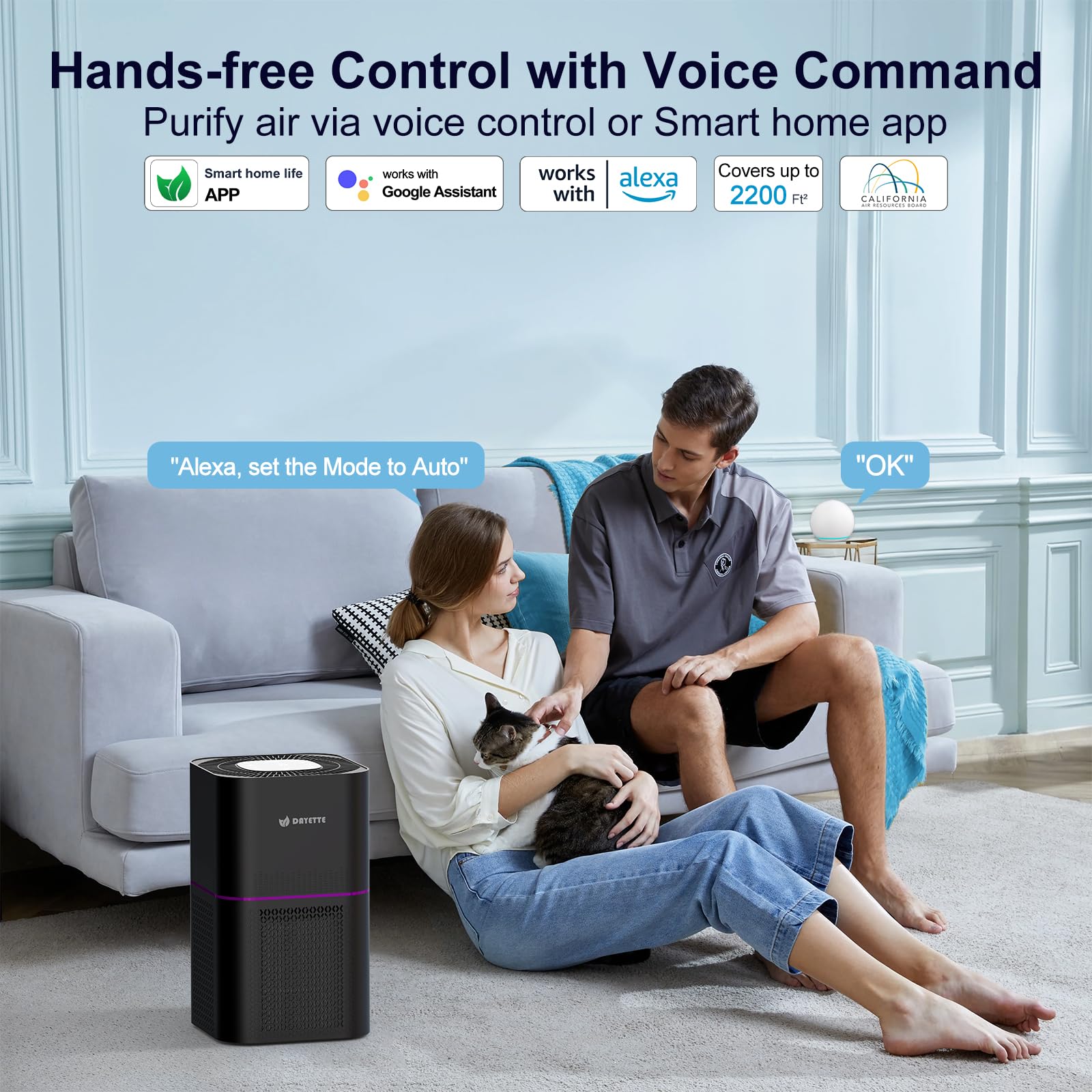 Air Purifier for Home Bedroom Up to 2200 Ft²