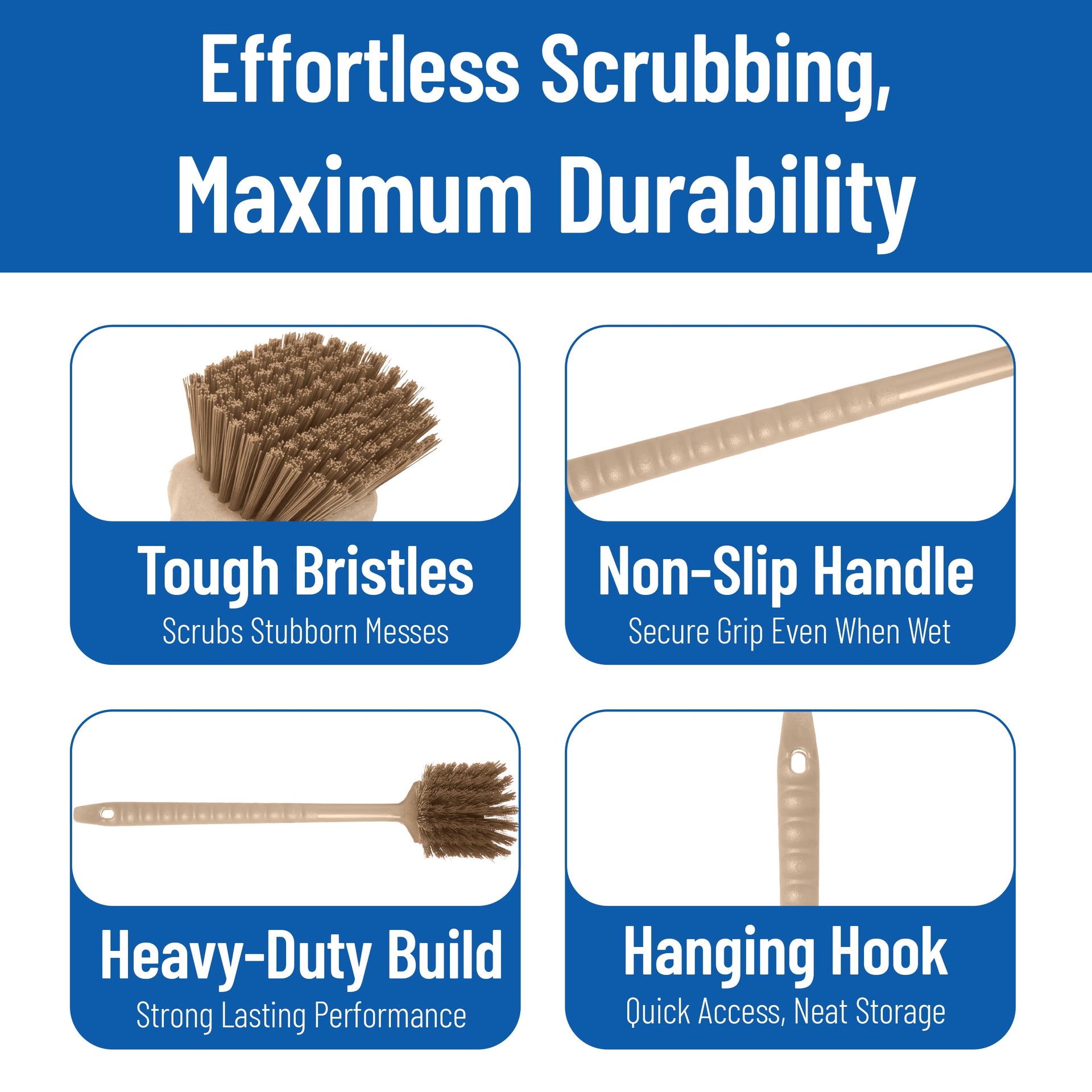 20" Floater Scrub Brush with Long Handle