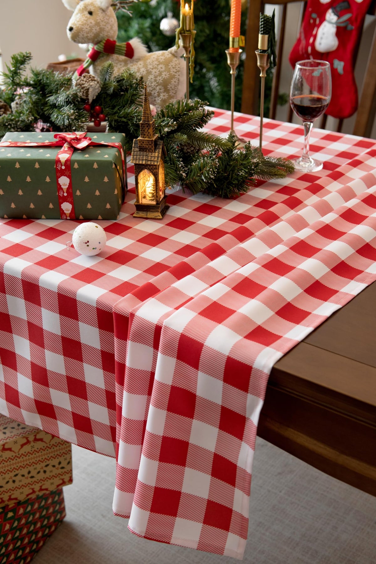 Classic Gingham Tablecloth Fabric