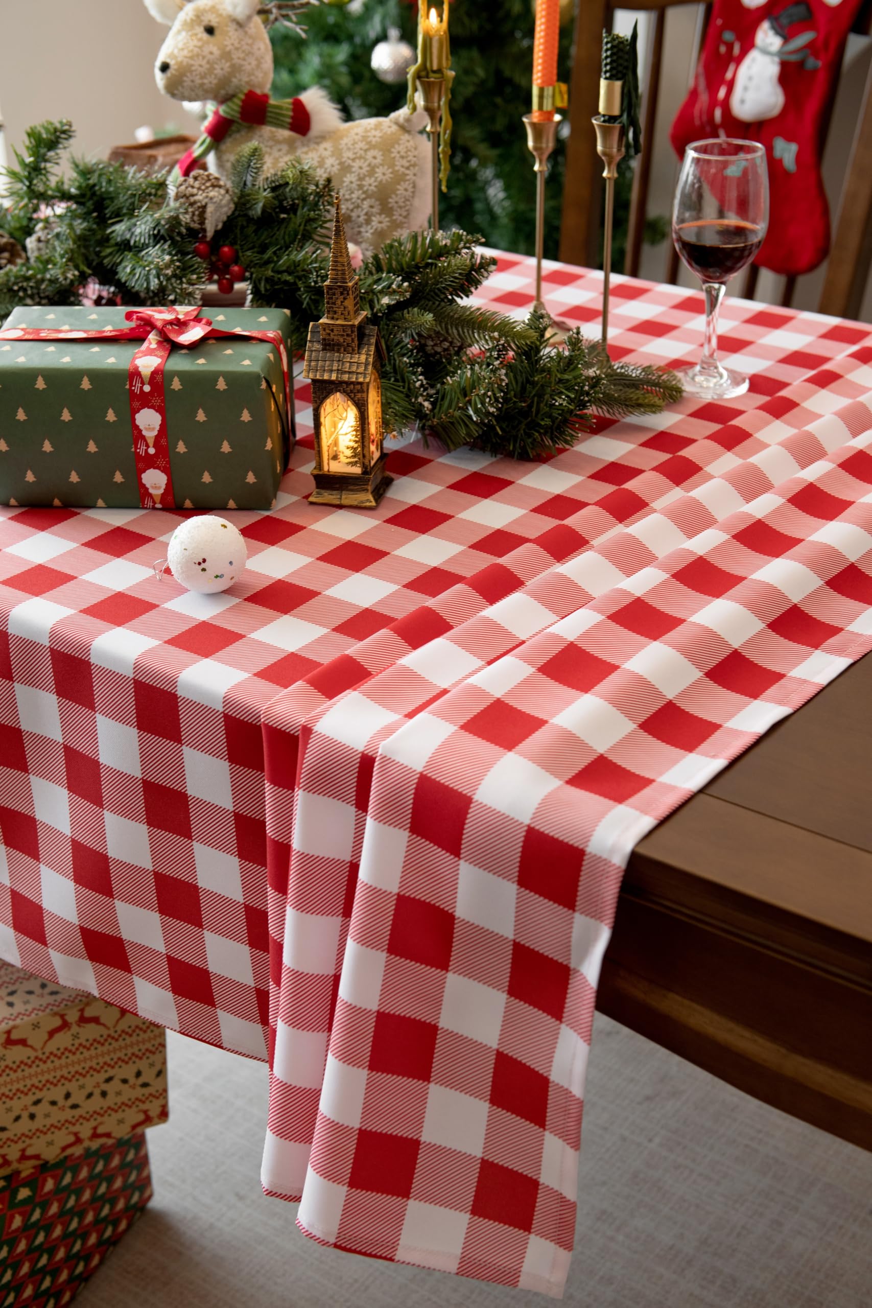 Waterproof Plaid Tablecloth Fabric