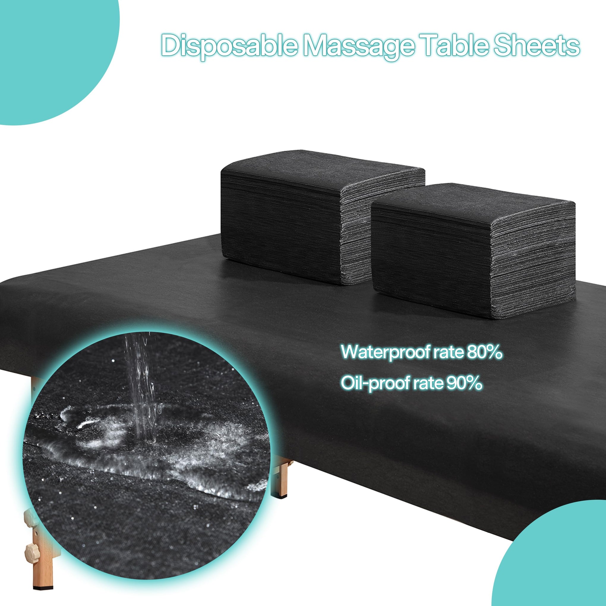 Disposable Bed Sheets for Massage Table 100 Pcs 31" x 71" Waterproof Massage Table Sheets Soft Non Woven Fabric SPA Massage Table Bed Cover Breathable for Beauty Tattoos Waxing Travel (100 Count)