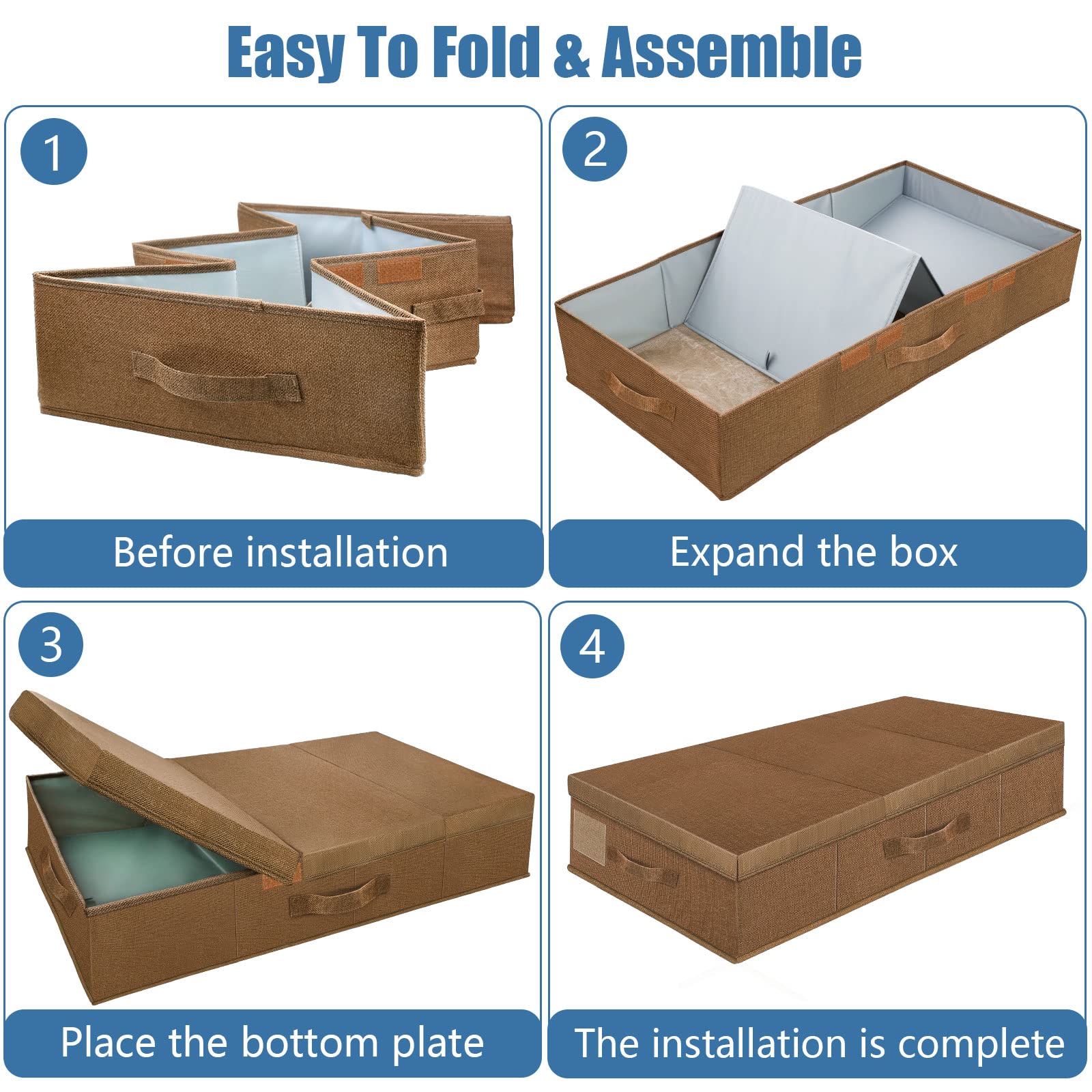 2Pack Large Underbed Storage Containers Bin with Lids