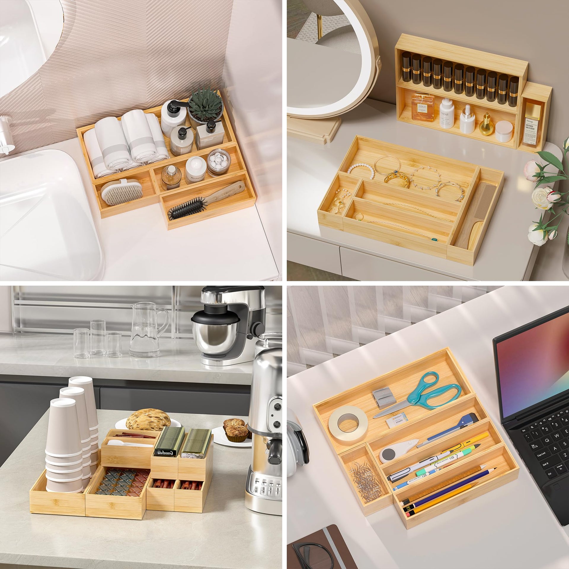 Kitchen Drawer Organizer Bins (2 Count)