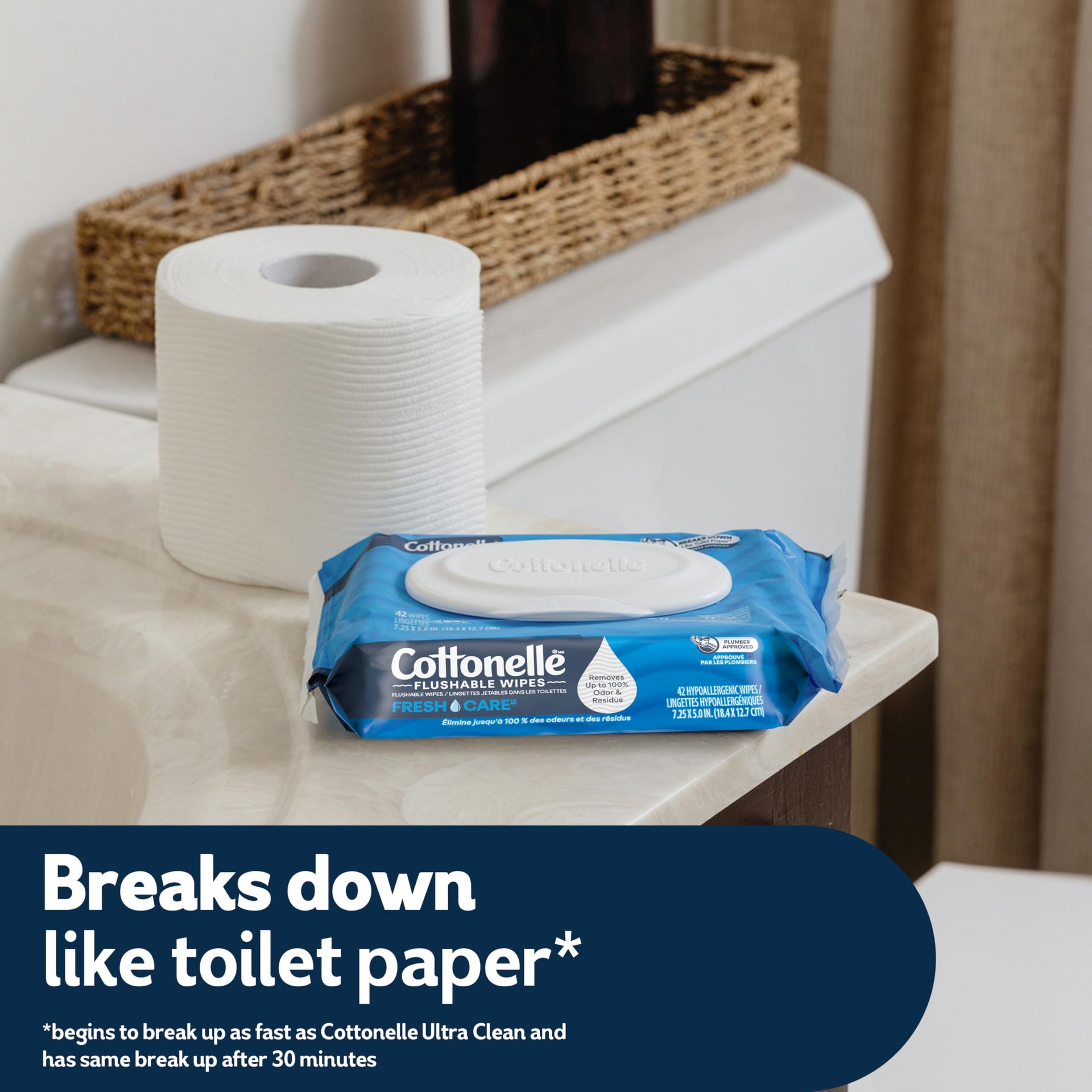 Fresh Care Flushable Wipes (168 Count)