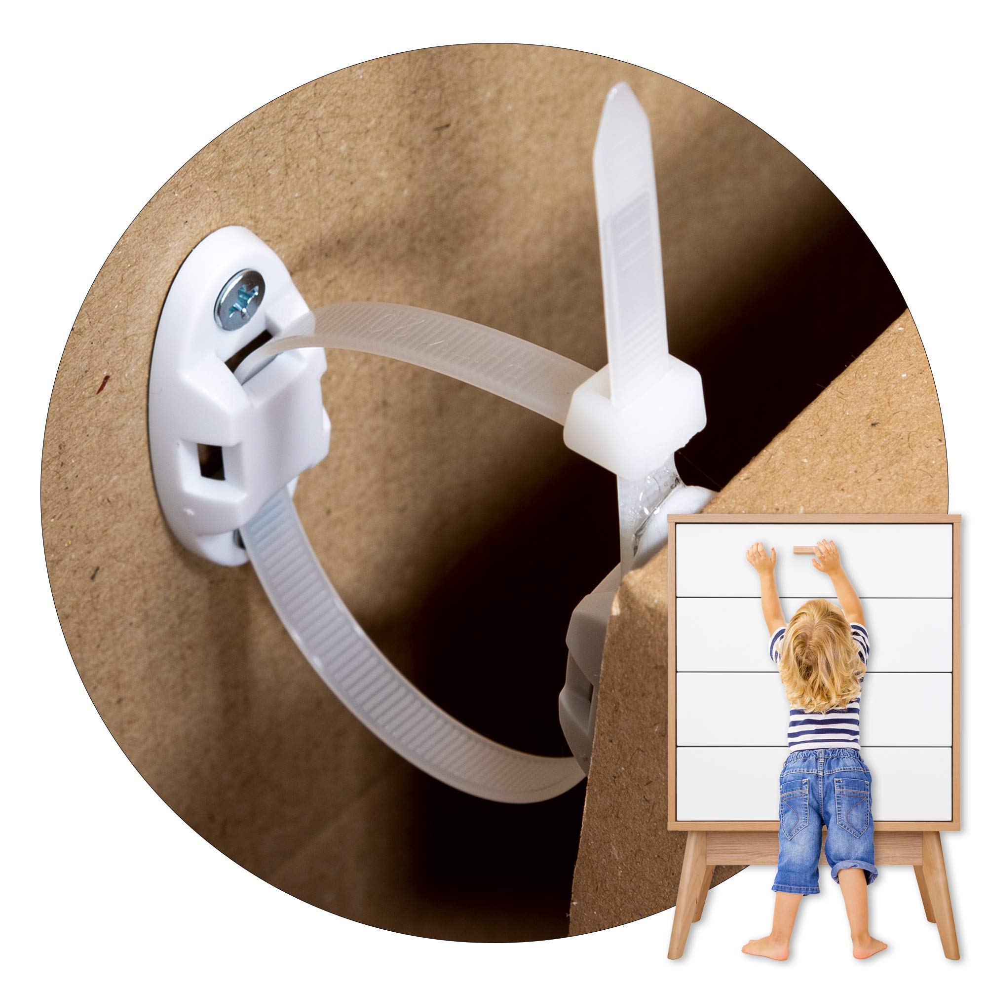 12 Pack Furniture Anchors for Baby Proofing (12 Count)