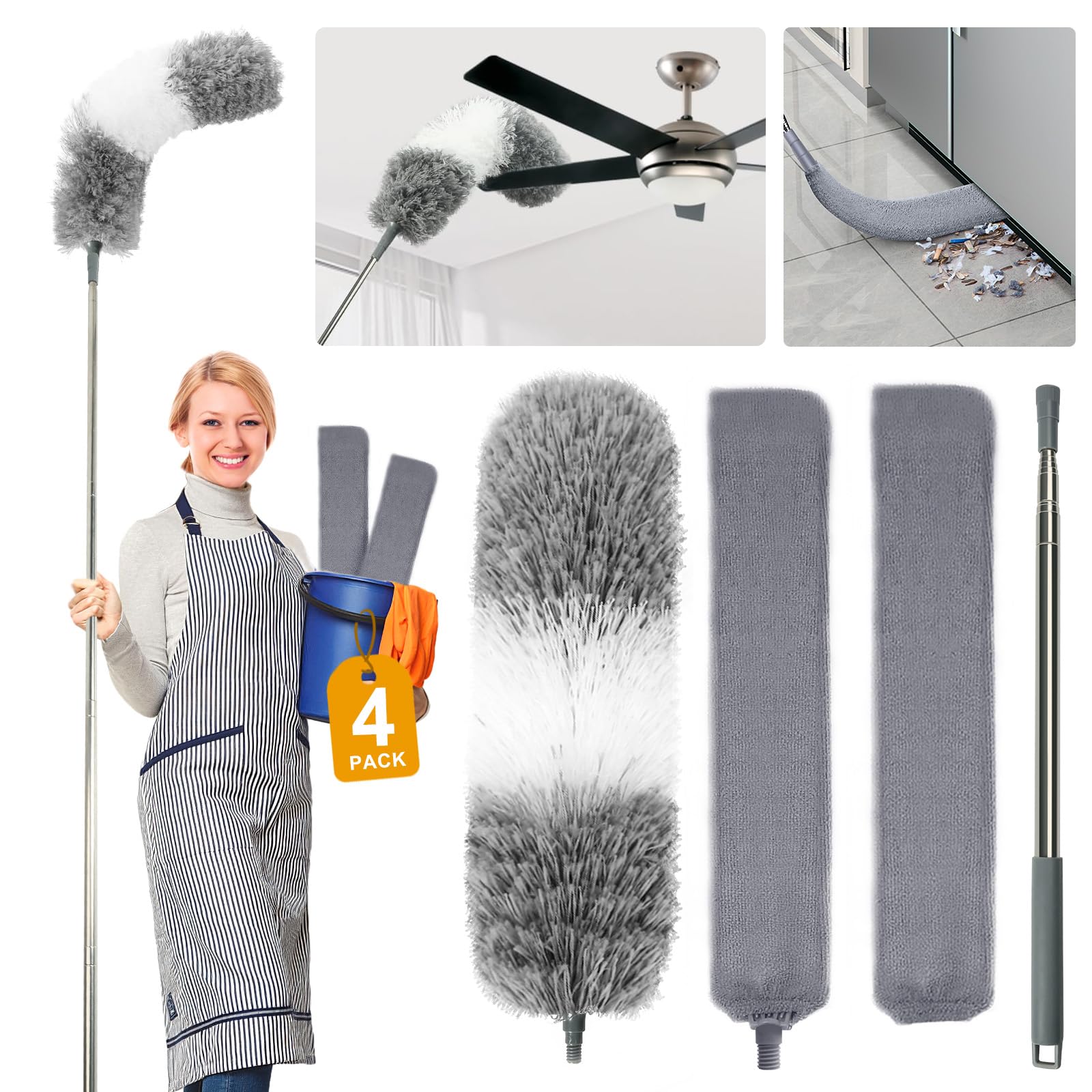 4 Pcs Dusters for Cleaning