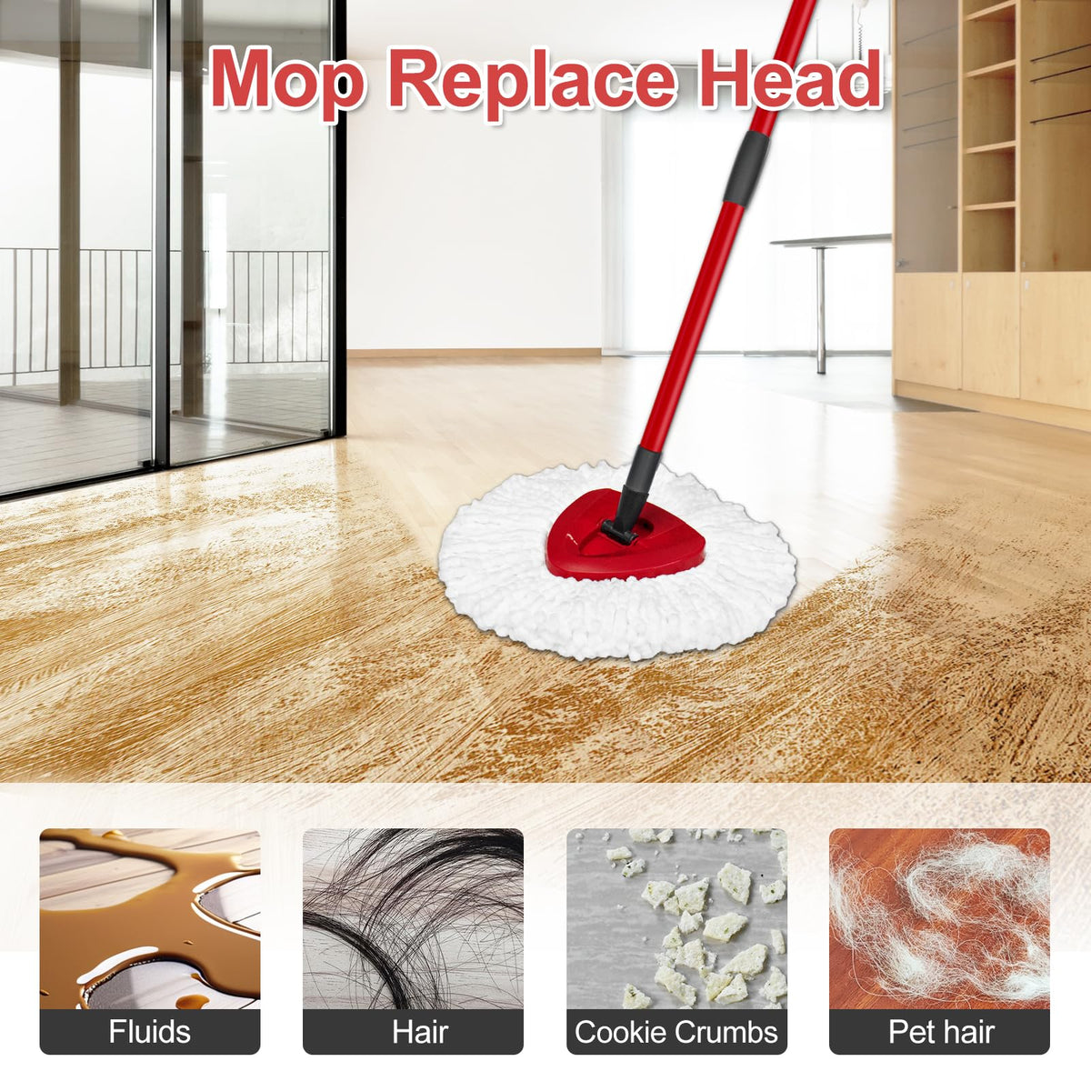 Mop Heads Replacement for Ocedar (7 Count)
