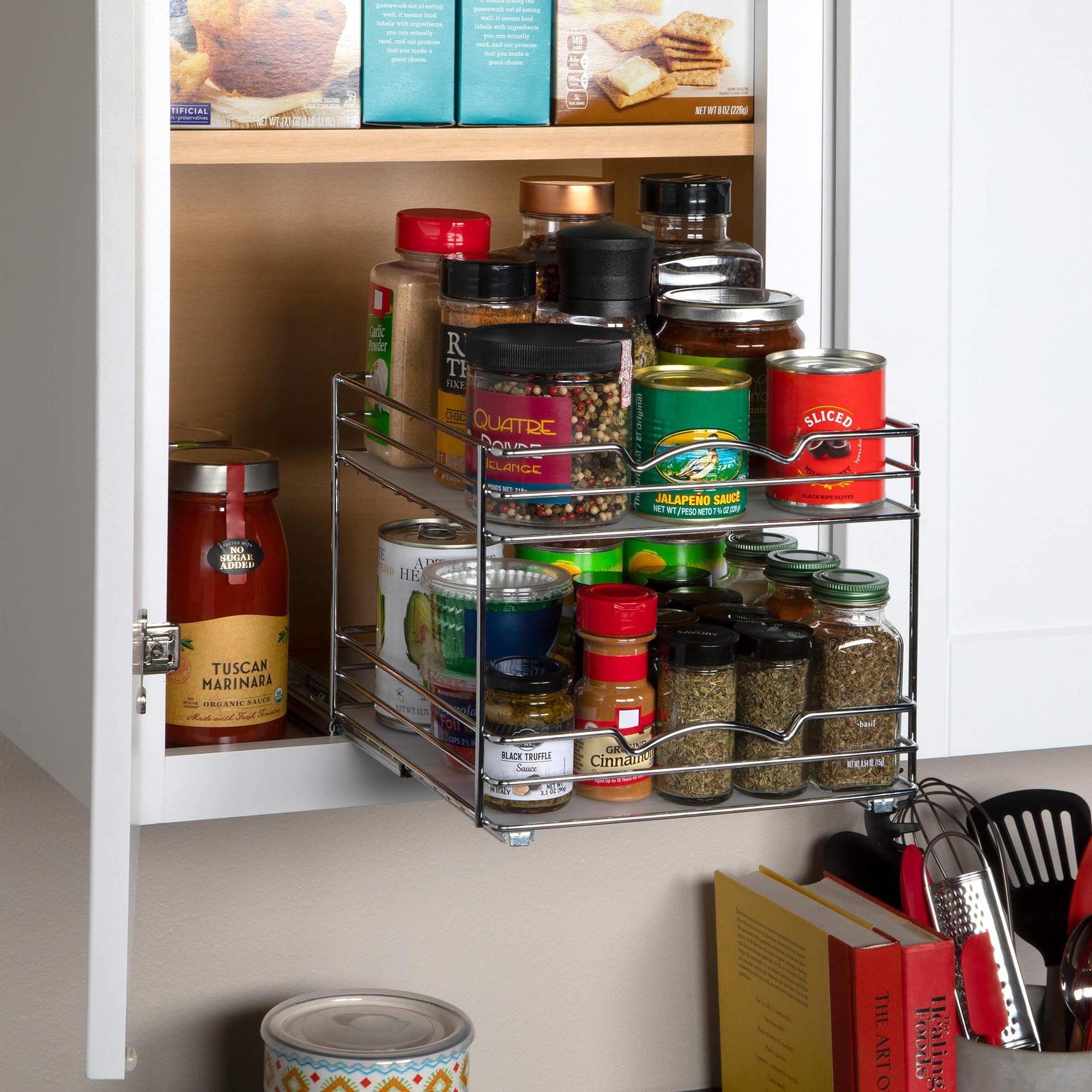Pull Out Cabinet Spice Rack Organizer 2