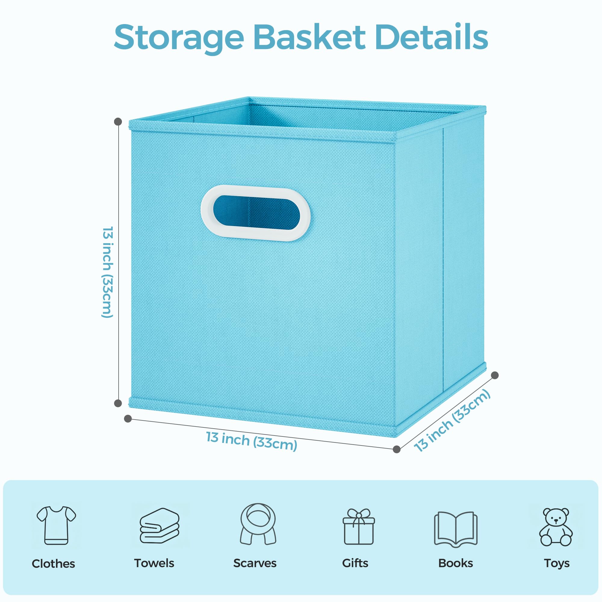 Fabric Storage Cubes Bins (6 Count)