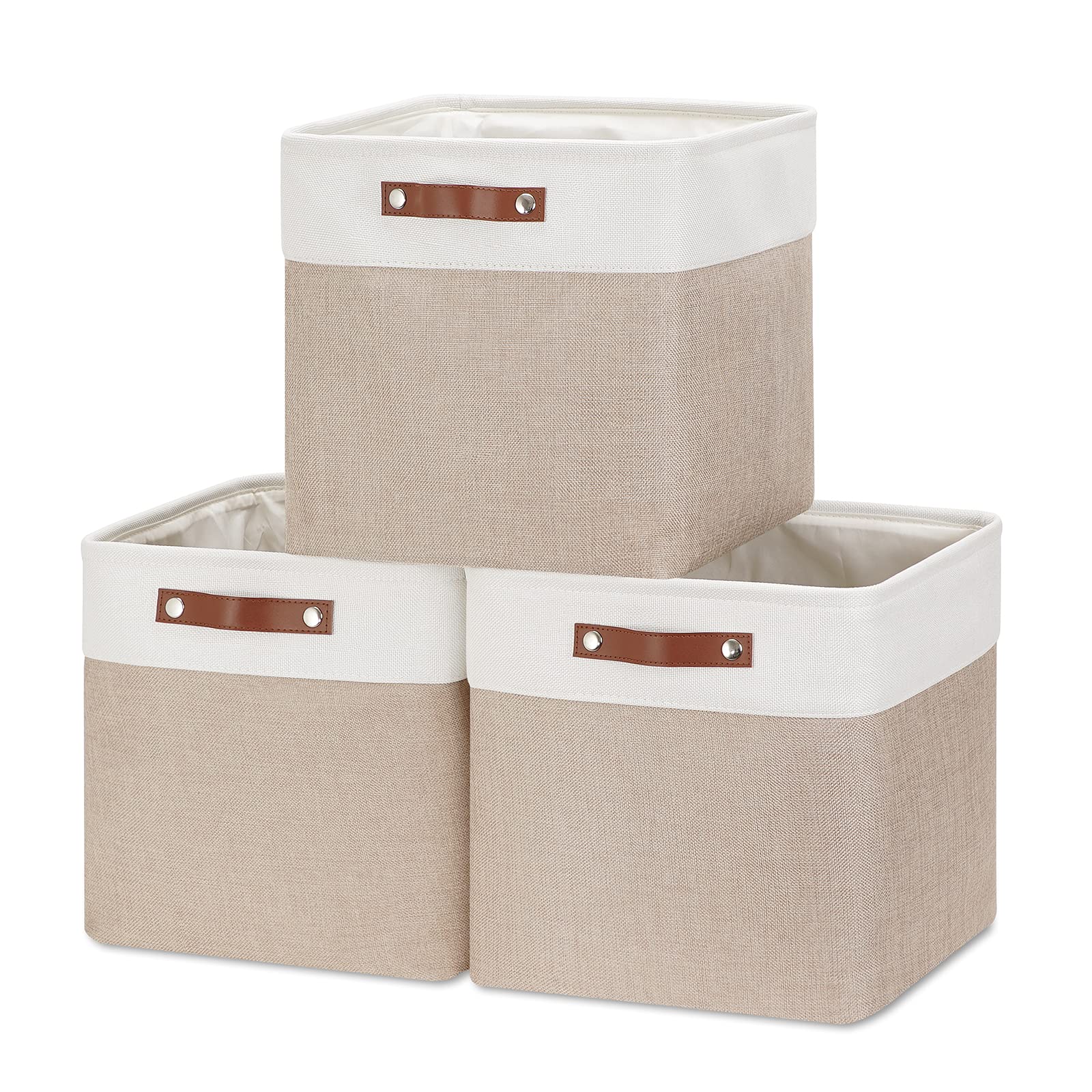 Cube Storage Baskets for Shelves Foldable Storage Baskets (3 Count)