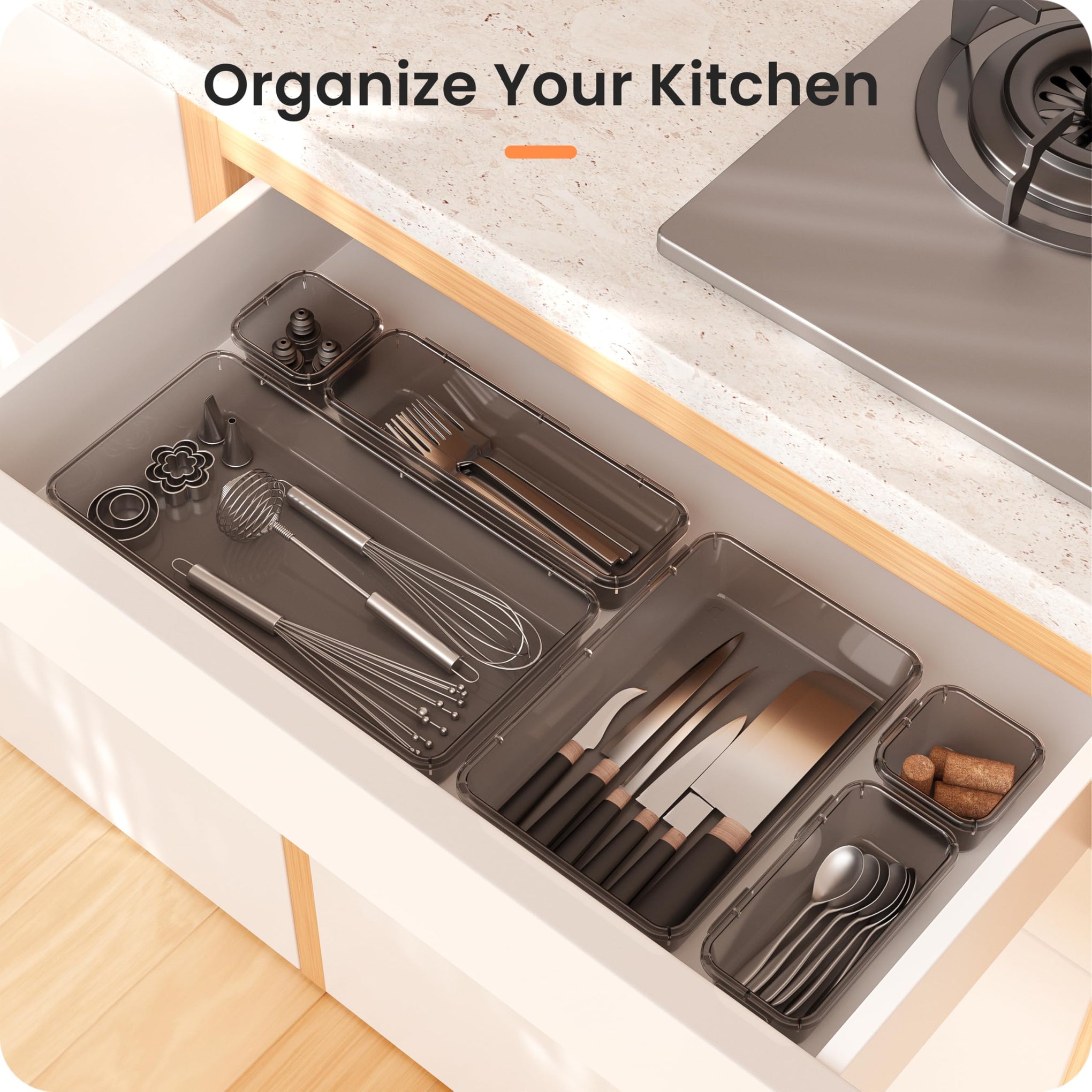Military Grade】 Drawer Organizer (28 Count)