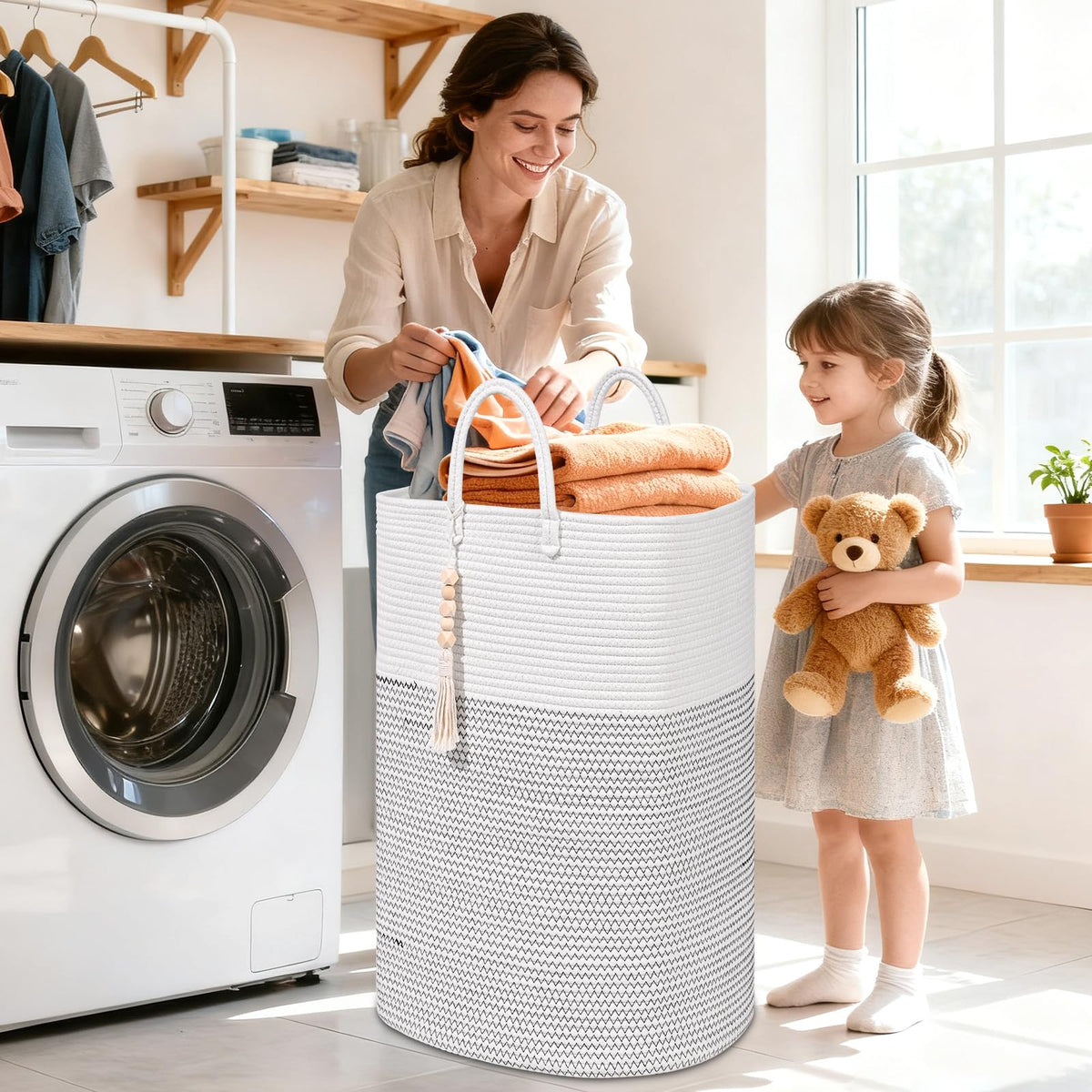 Woven Laundry Basket for Clothes (16 Ounce)