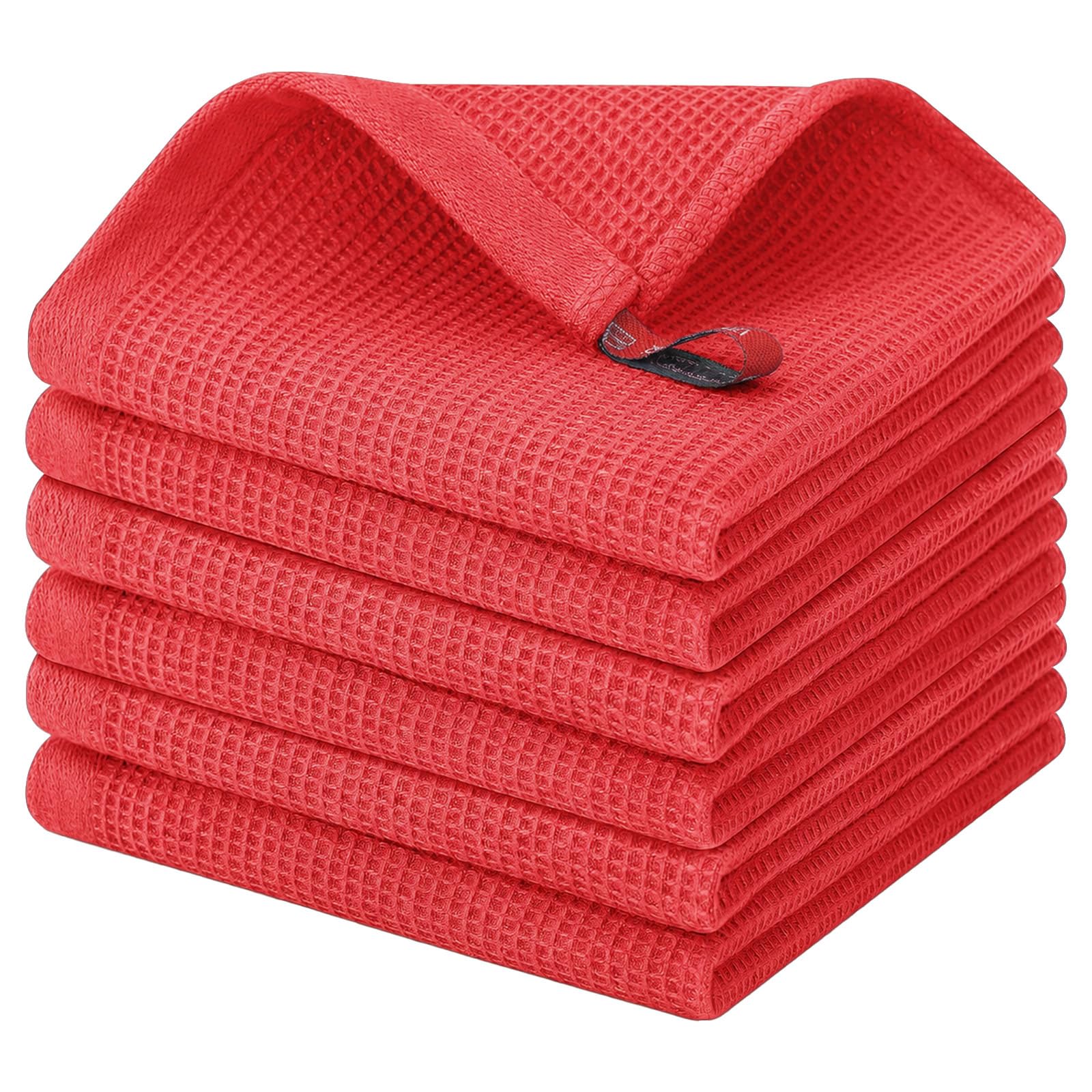 100% Cotton Waffle Weave Dish Cloths (6 Count)
