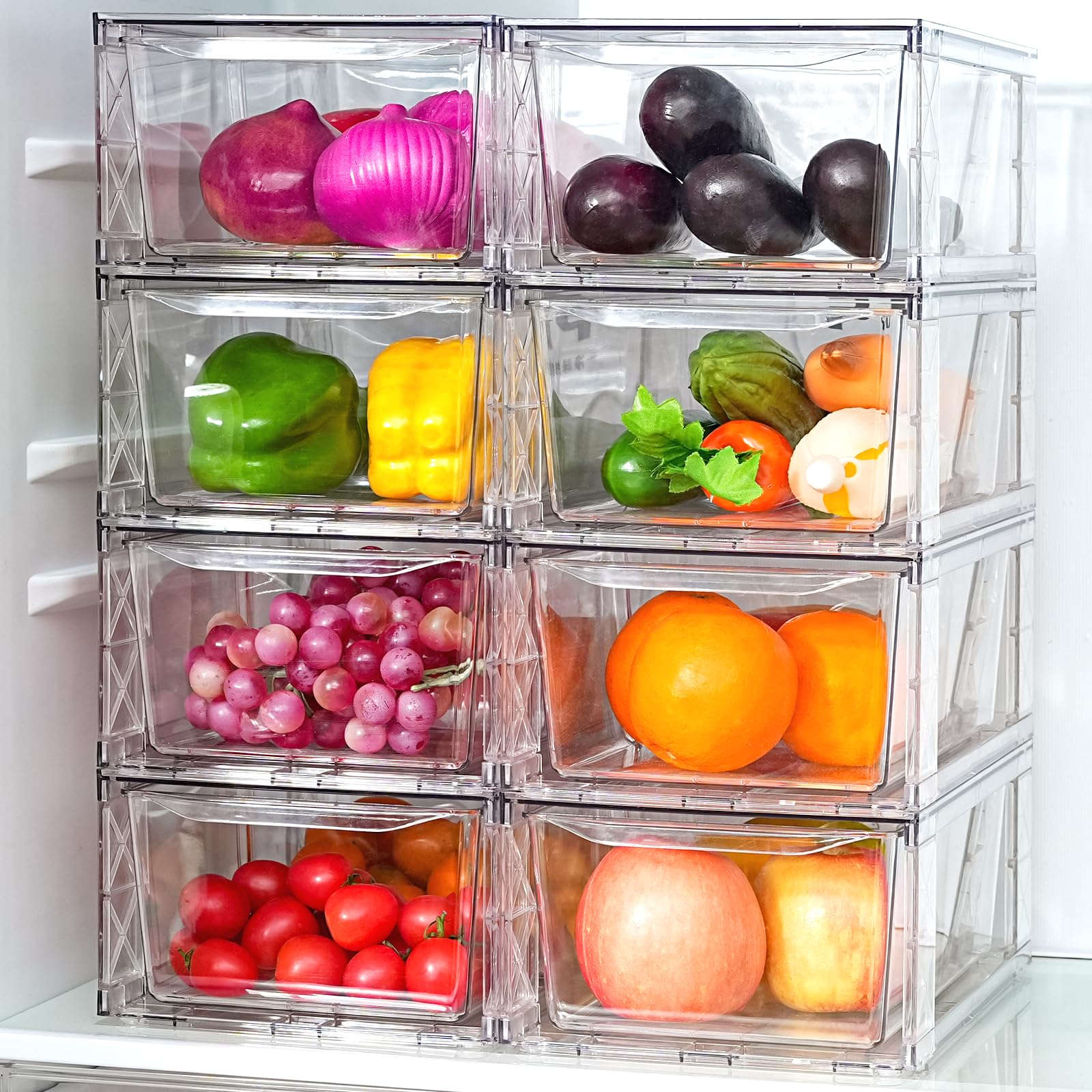 8Pack Stackable Kitchen Storage Organizer (8 Count)