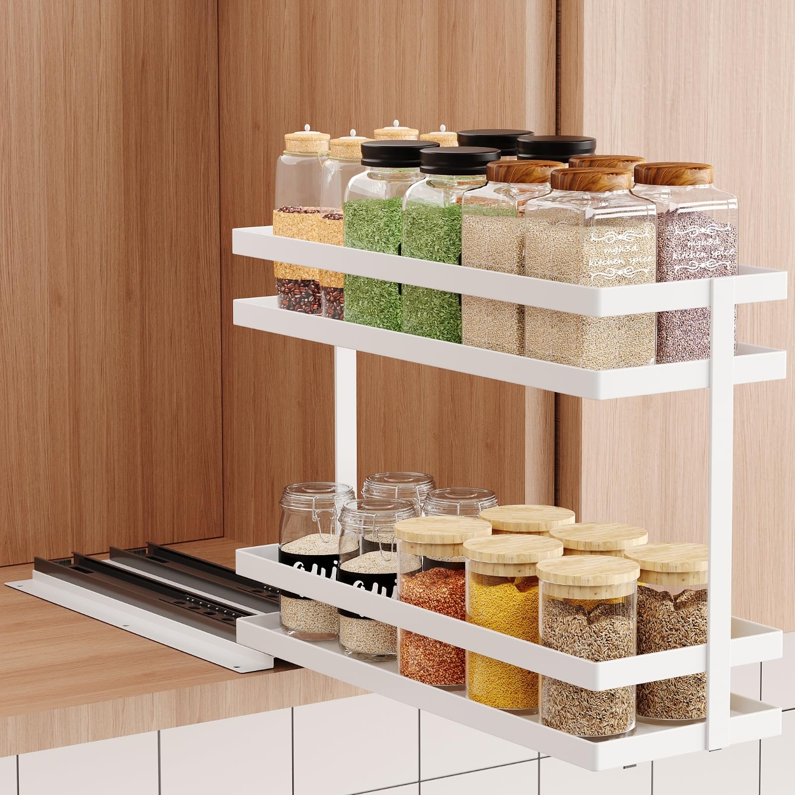 Pull Out Spice Rack Organizer for Cabinet