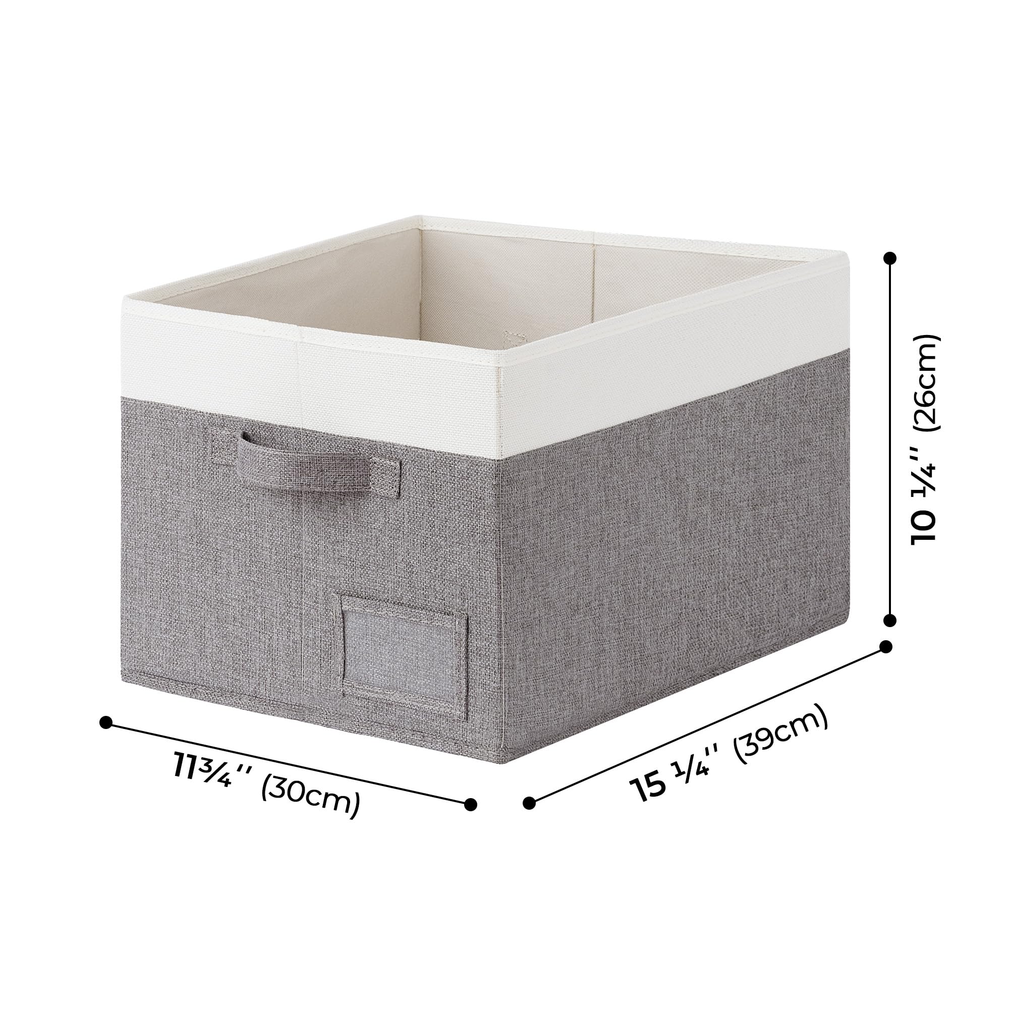 Closet Storage Bins with Label (3 Count)
