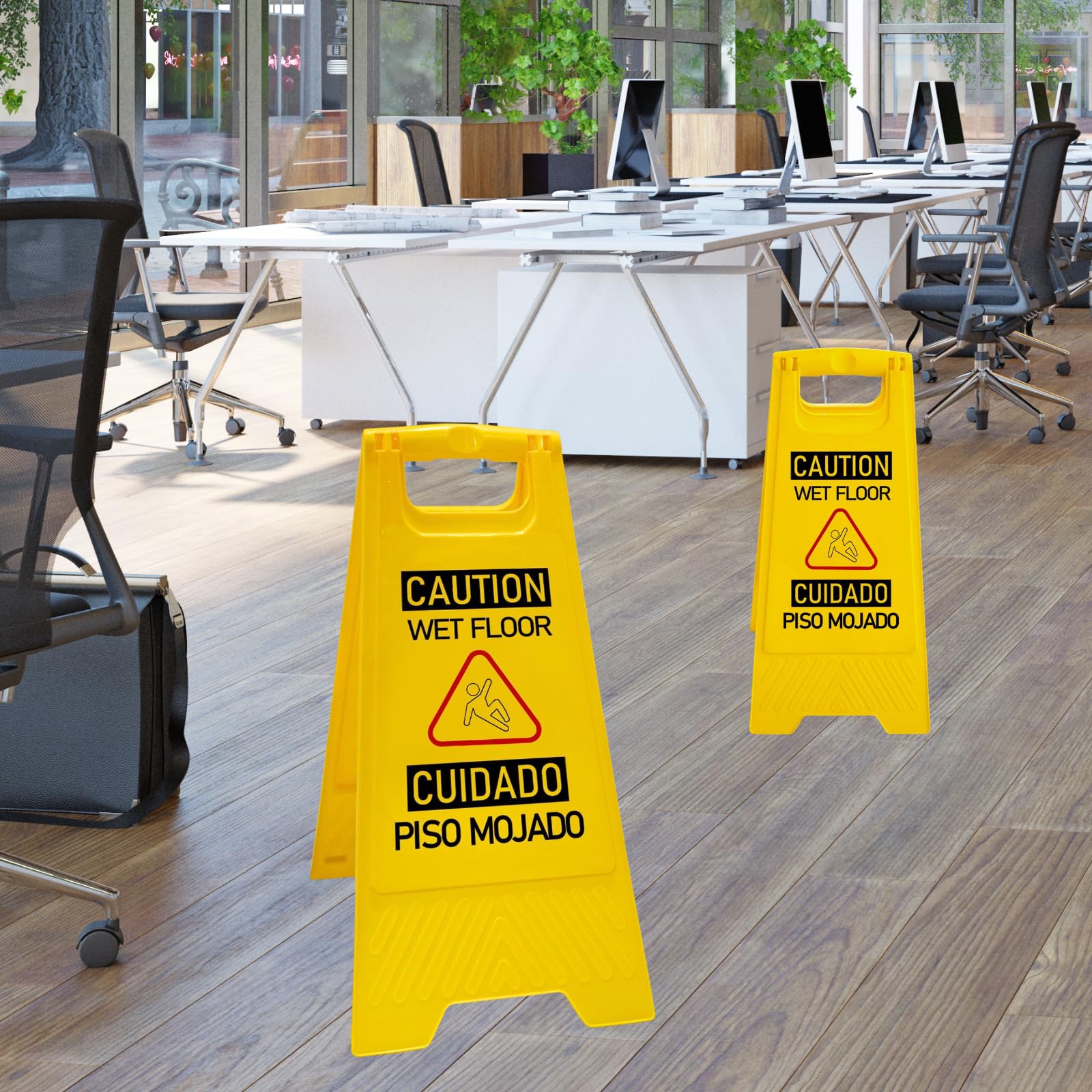 12 Pack A Frame Caution Wet Floor Safety Signs