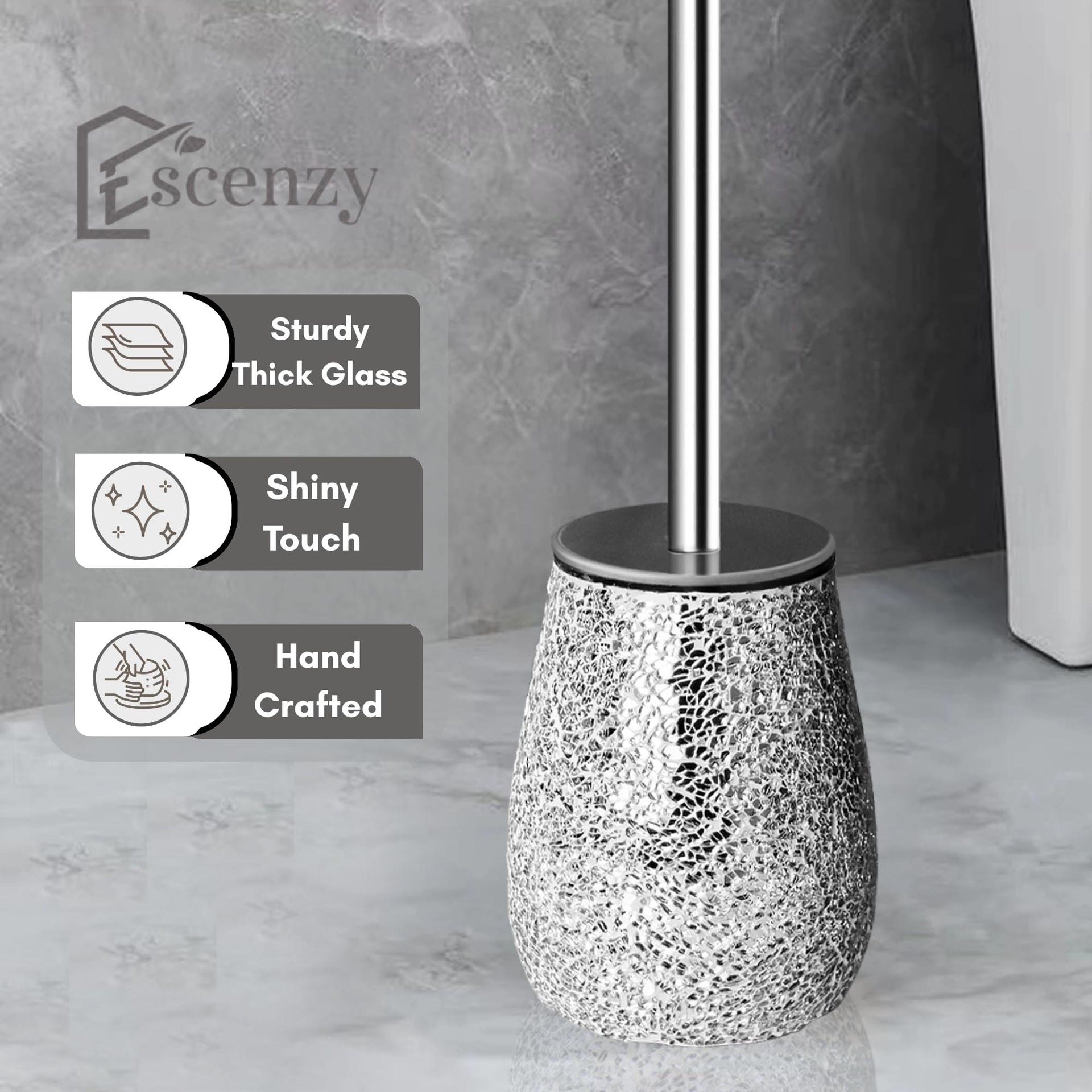 Decorative Toilet Brush and Holder Set