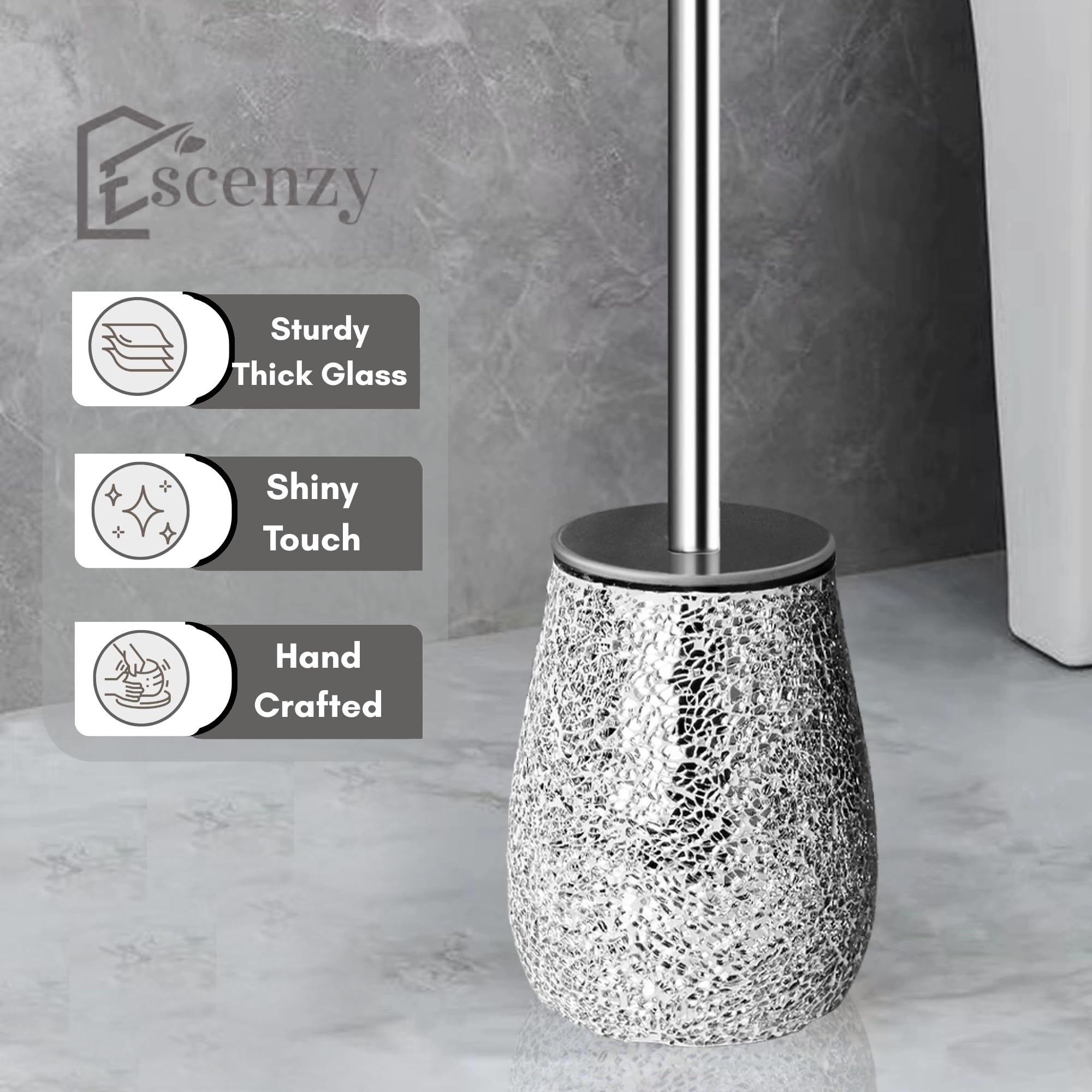 Decorative Toilet Brush and Holder Set