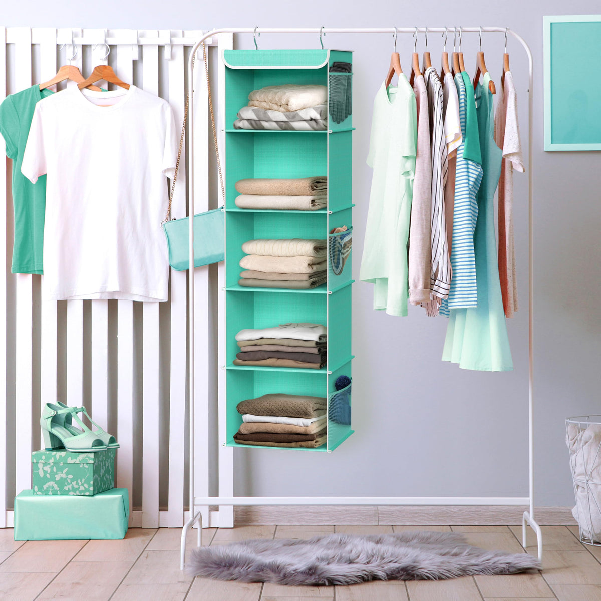 5 Shelf Hanging Closet Organizer
