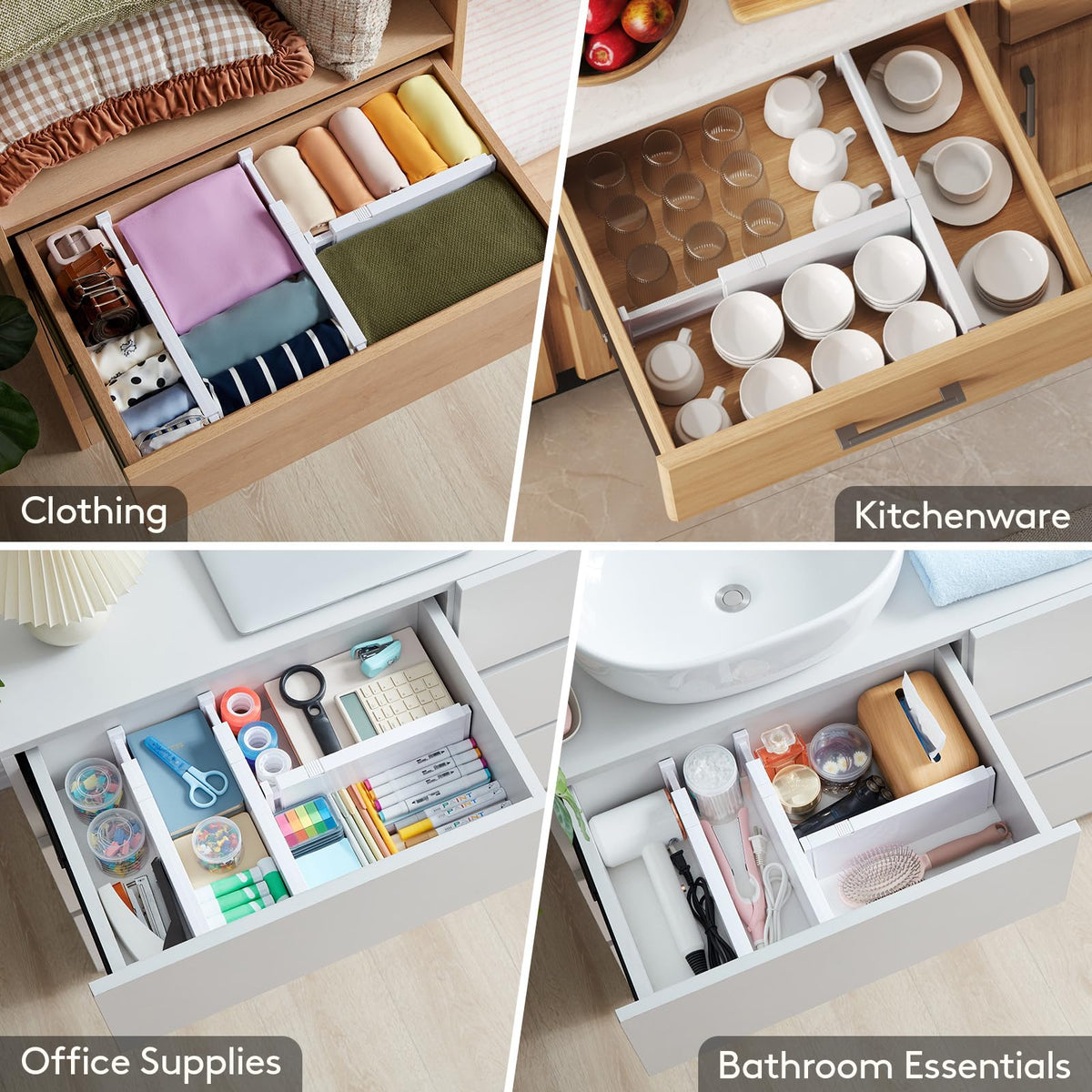5 Pack Upgrade Drawer Dividers for Clothes (5 Count)