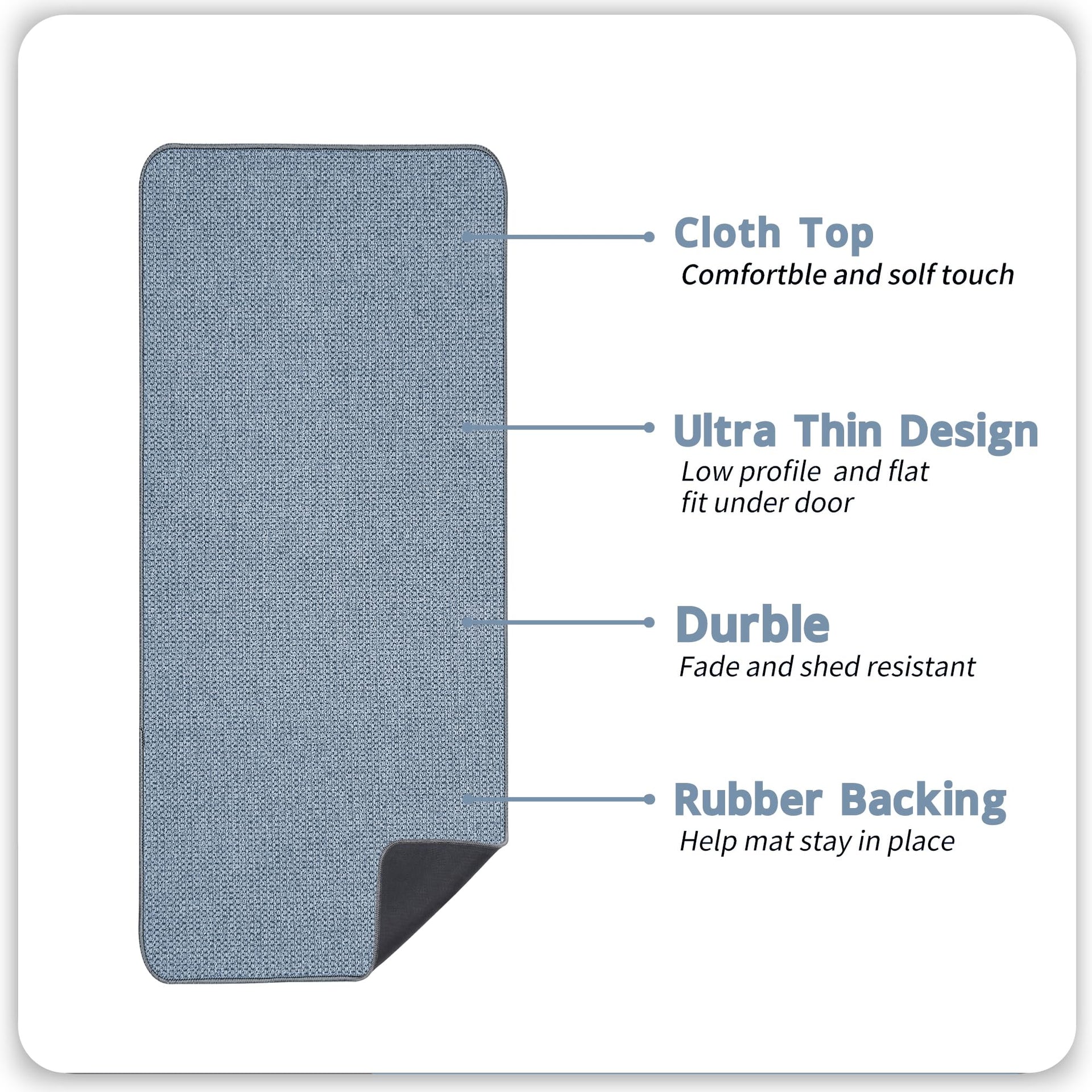 Bath Mat Ultra Thin Bathroom Runner Rugs