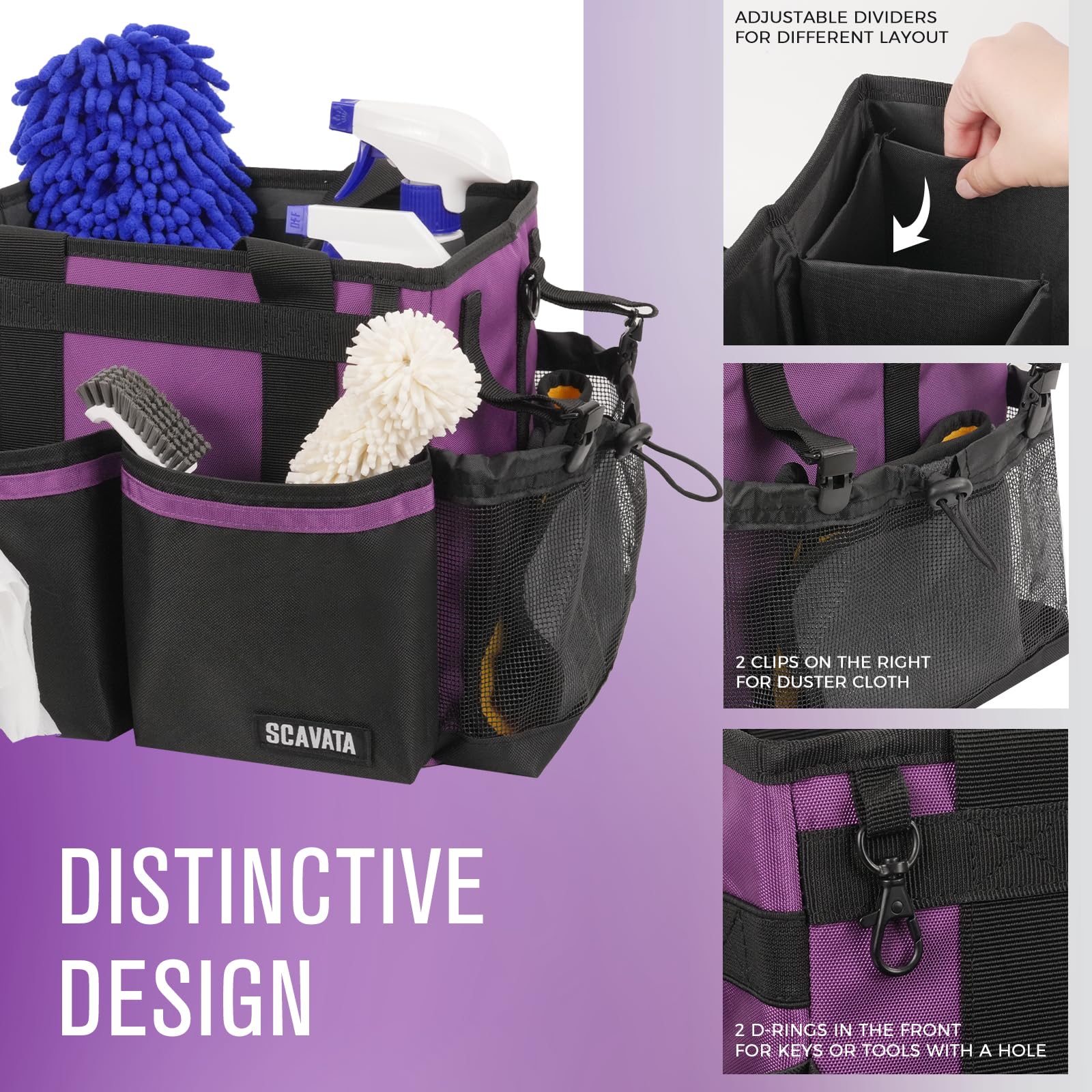 Compact Wearable Cleaning Caddy with Handle & Shoulder Straps