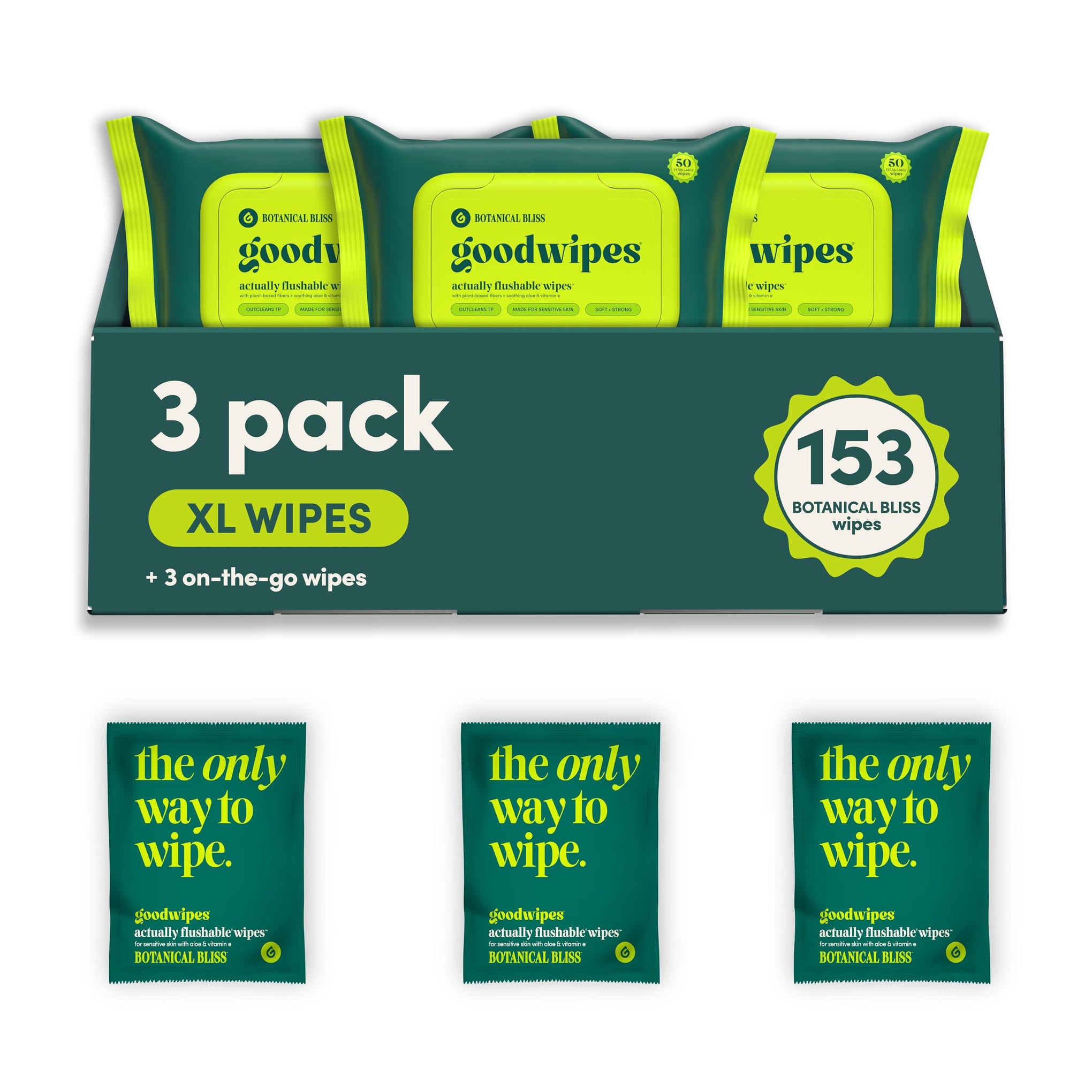 Flushable Wipes (150 Count)