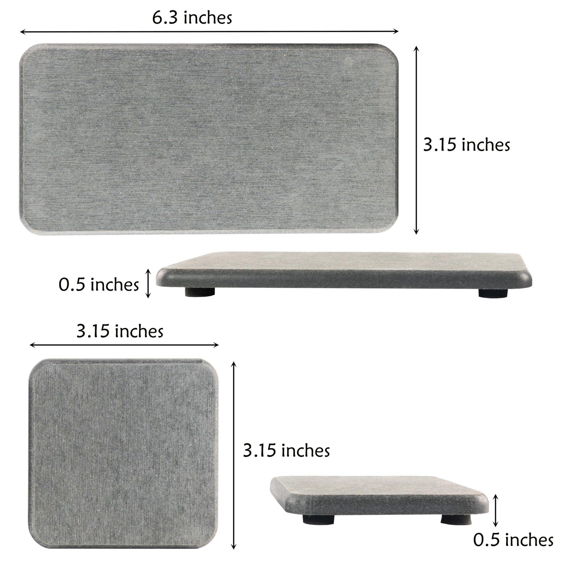 Set of 4 Water Absorbent Diatomite Coasters (4 Count)