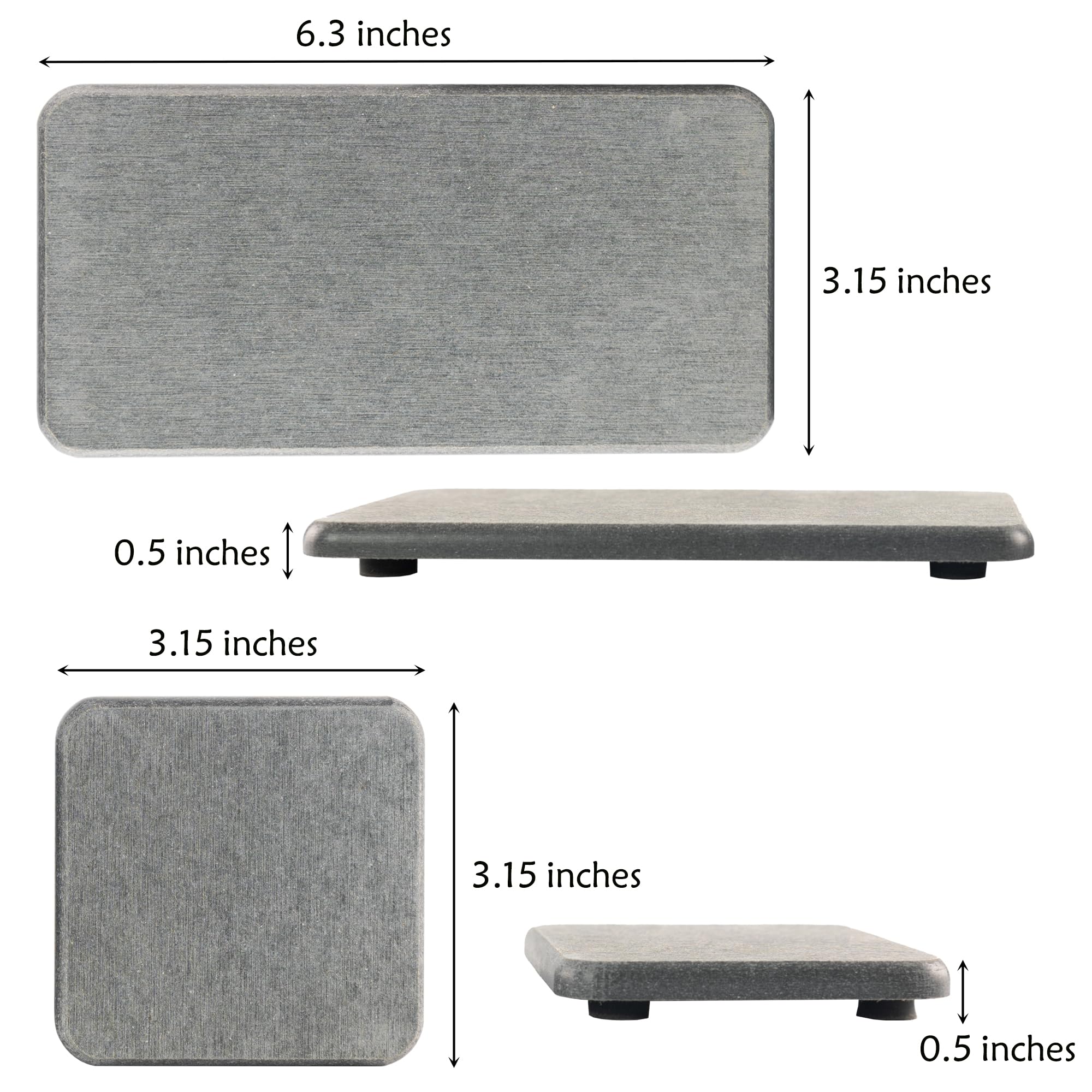 Set of 4 Water Absorbent Diatomite Coasters (4 Count)